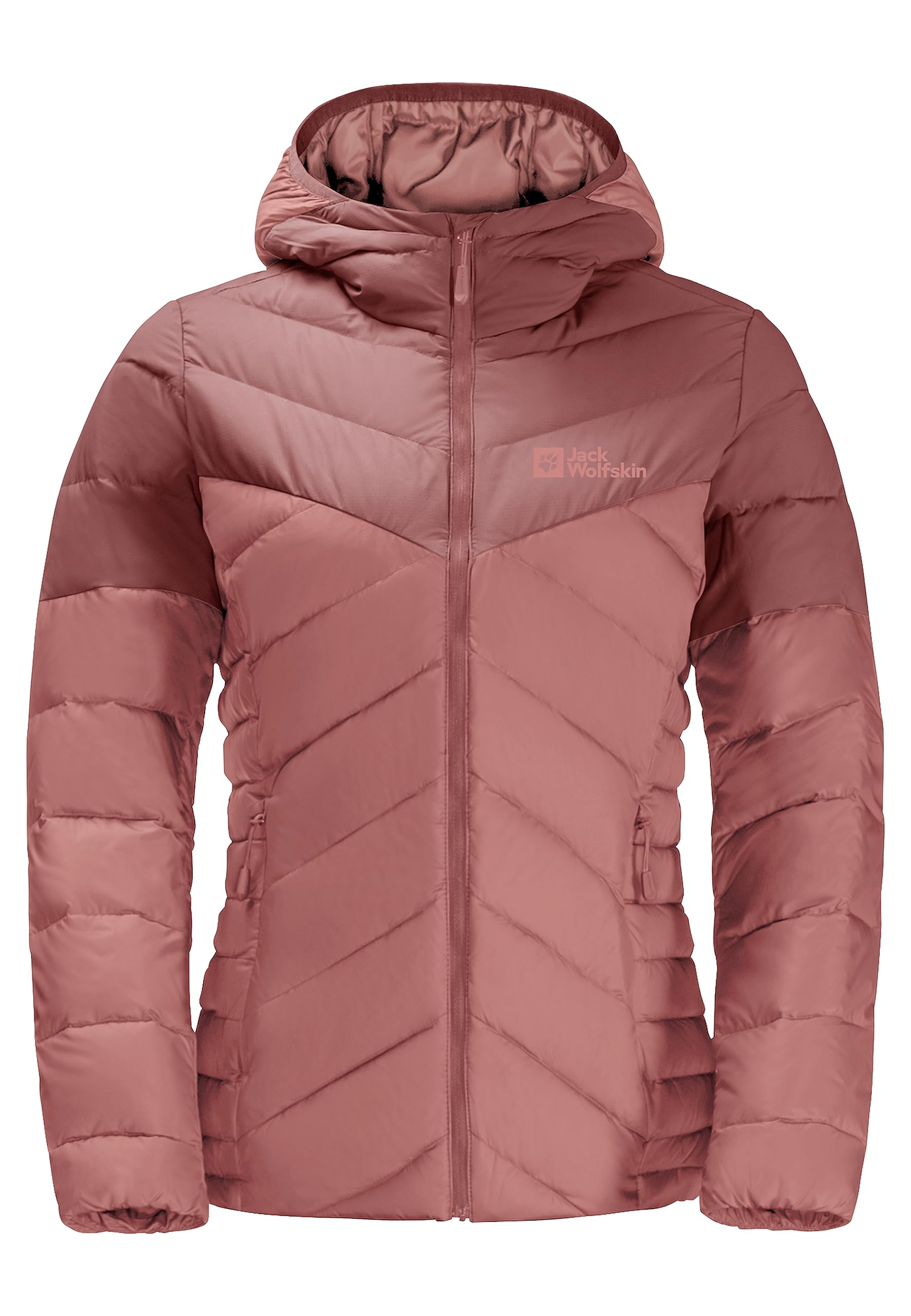 Jack Wolfskin Tundra Down Hooded Sweater Women's Winter Jacket - Warm Fleece-Lined Parka for Cold Weather, Hiking & Outdoor Activities