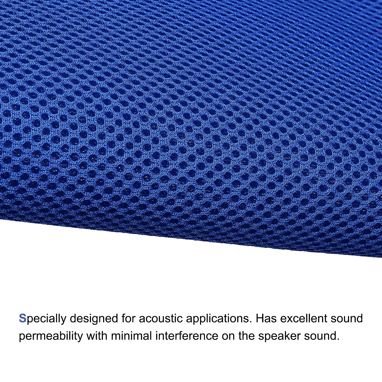 MeccaniXity 20 x 63 Inch Speaker Grill Cloth - Premium Stereo Mesh Fabric for Dust Protection & Speaker Repair (Blue) - Perfect for Home Audio Systems & DIY Speaker Restoration