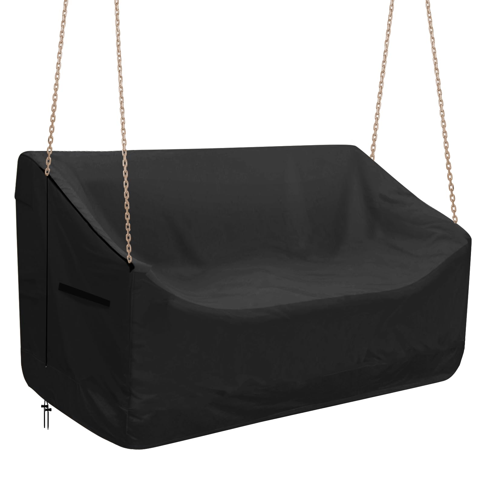 **Waterproof Porch Swing Cover - All-Weather Protection, 56x32x25 Inch, Durable Polyester Outdoor Furniture Cover for Chairs, Swings & Patio Furniture (Black) - Perfect for Rain, Snow & UV Protection**