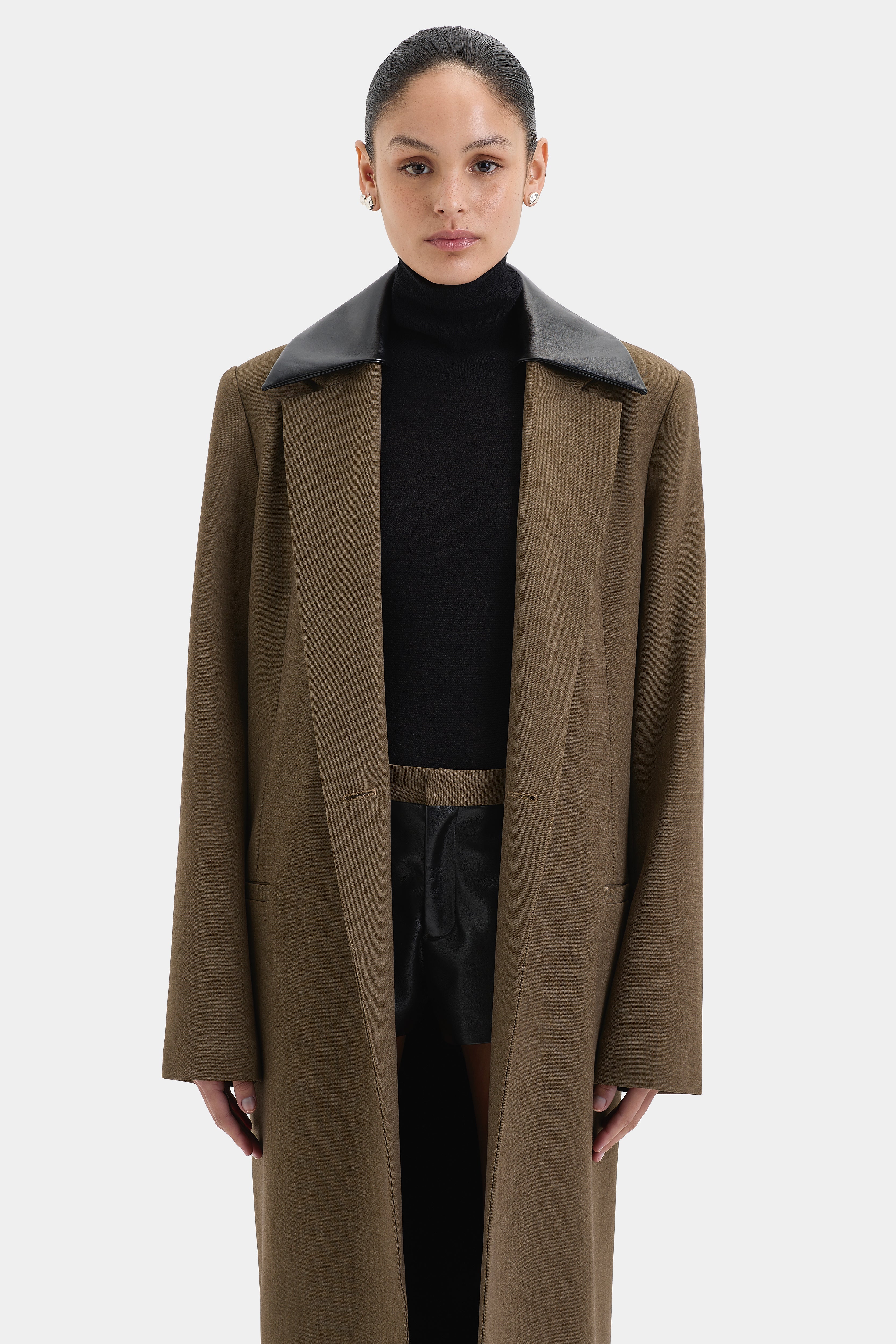 Premium Sartoria Wool Blend Coat in Chocolate Marle - Elegant Winter Outerwear for Men & Women | Perfect for Office, Parties & Formal Events