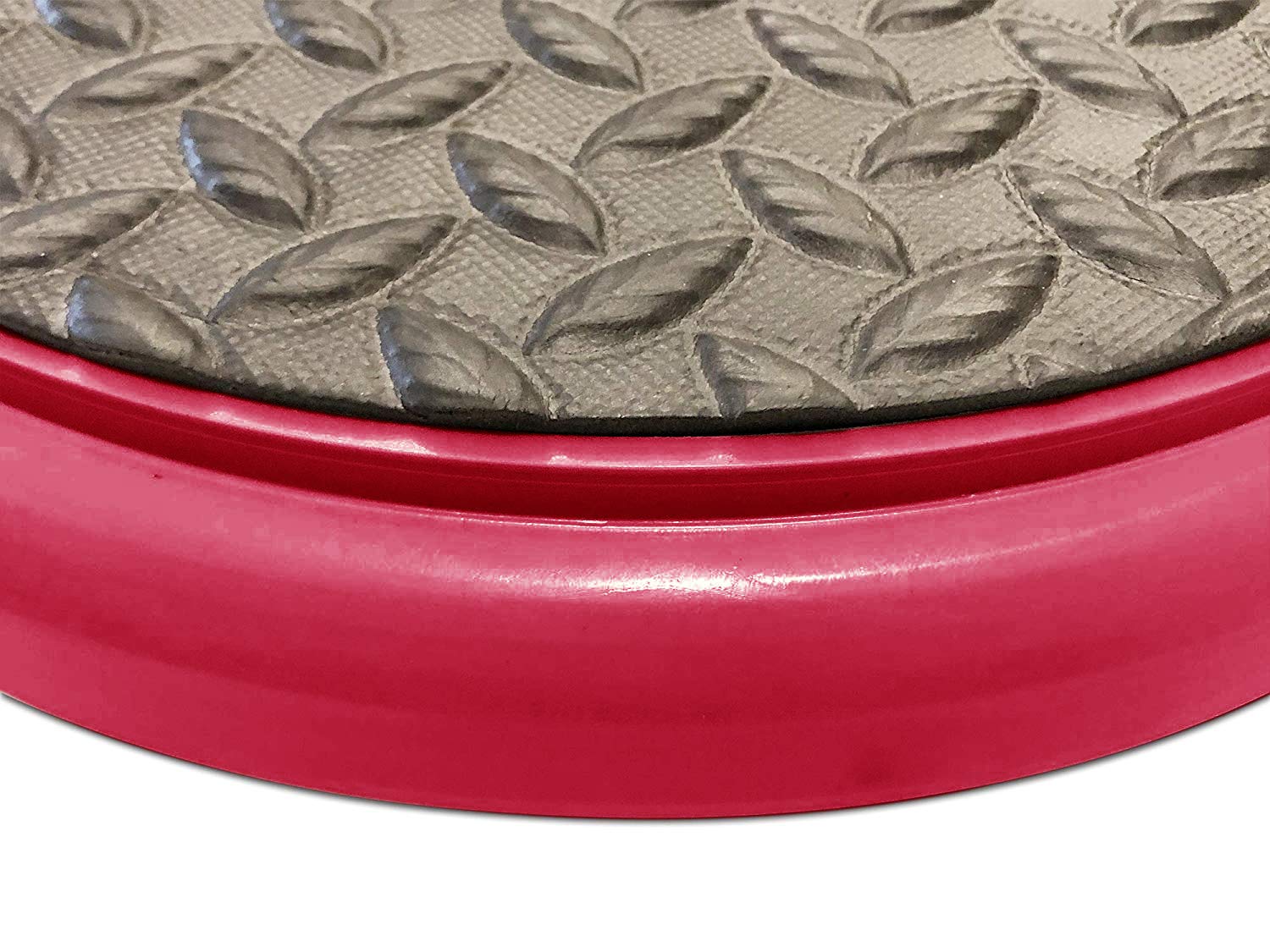 Bucket Lidz Padded Bucket Lid with Diamond Pattern - Red Frame & Black Cushion for Construction, Painting, and DIY Projects | Durable Work Bucket Accessory