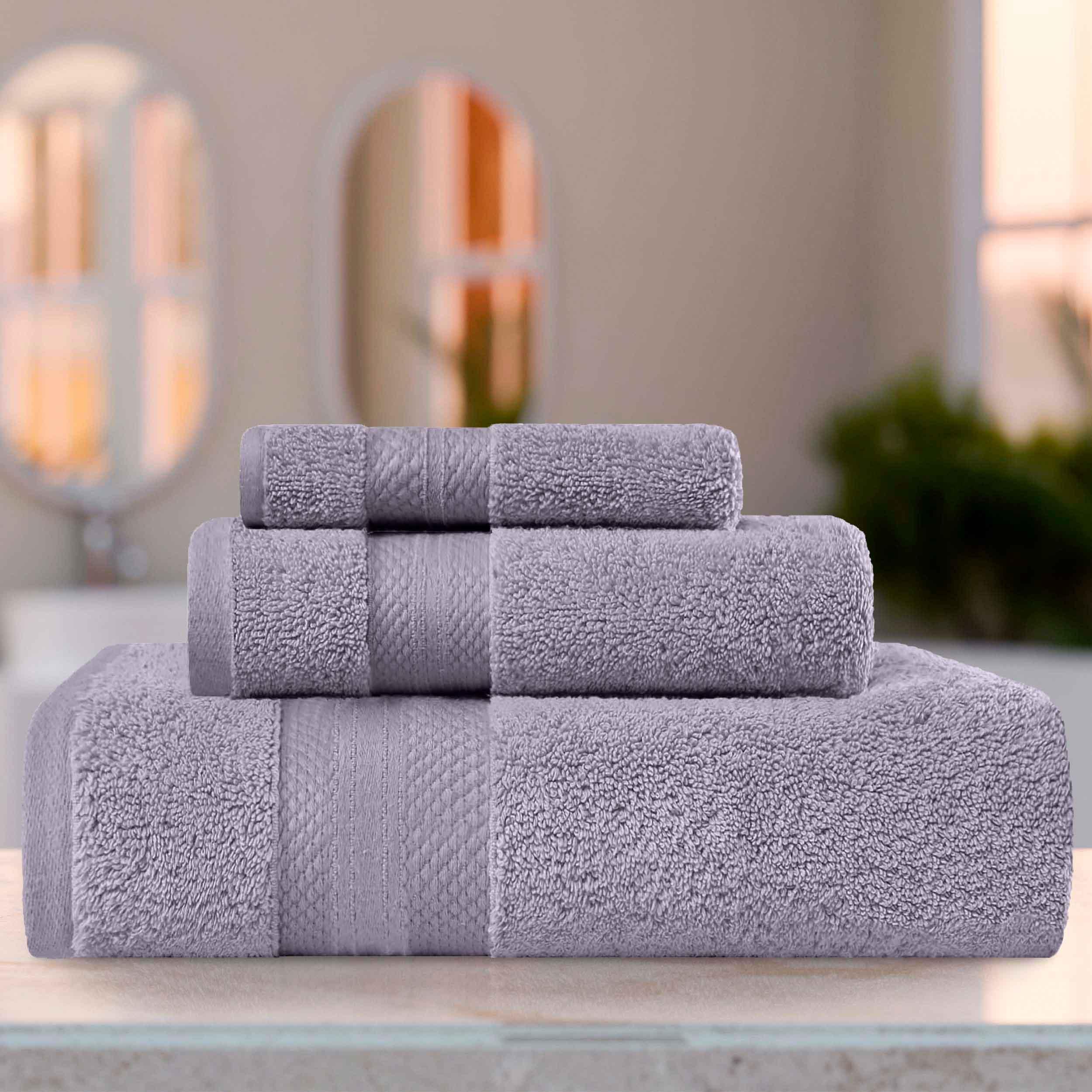 Premium Turkish Cotton 3-Piece Ultra Plush Bath Towel Set - Highly Absorbent, Soft & Luxurious for Spa, Bathroom, and Beach Use