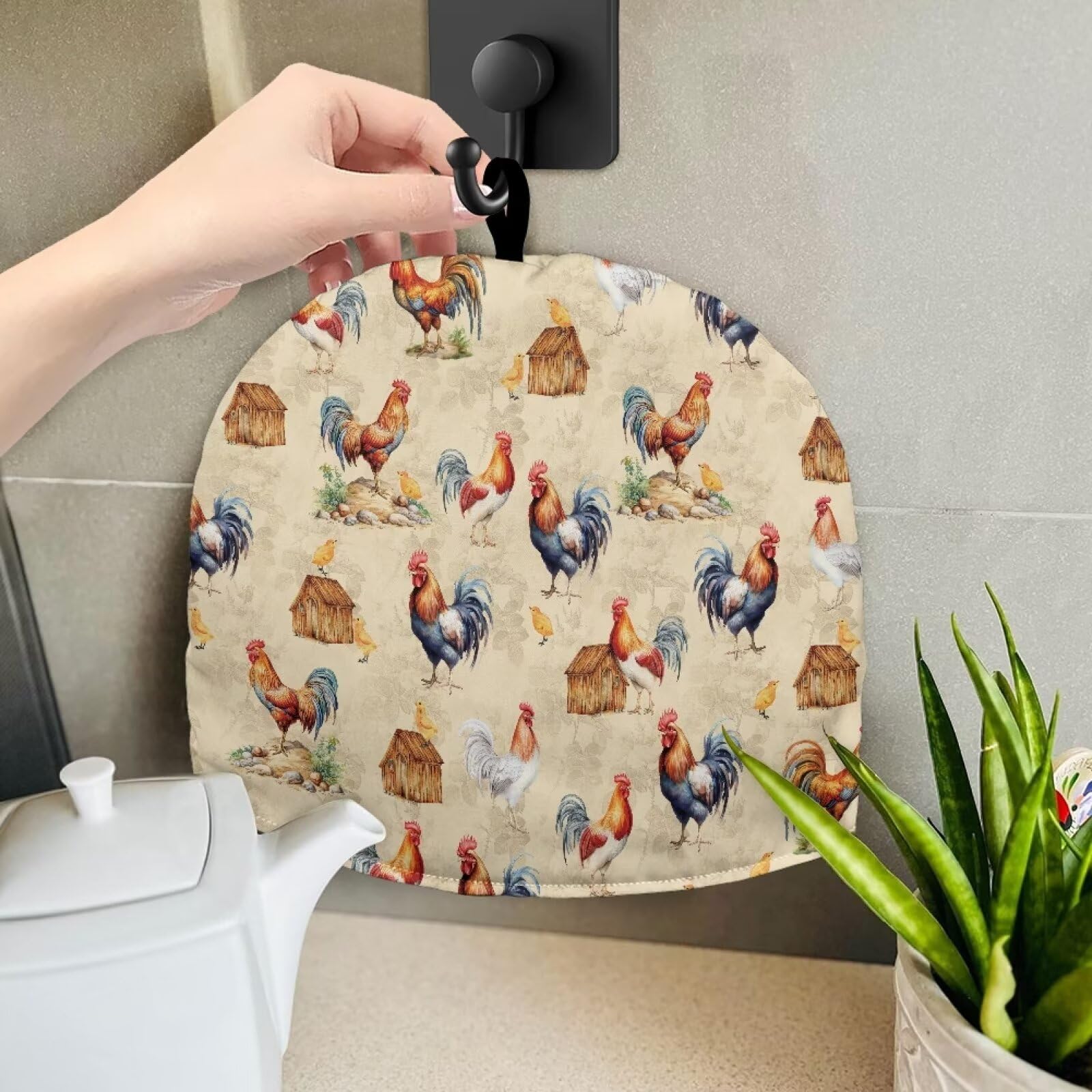 Rooster Tea Cozy - Insulated Tea Pot Cover for Keeping Tea Warm - Cute Kitchen Accessory & Home Decor - Perfect for Afternoon Tea, English Breakfast, and Cozy Kitchen Decor