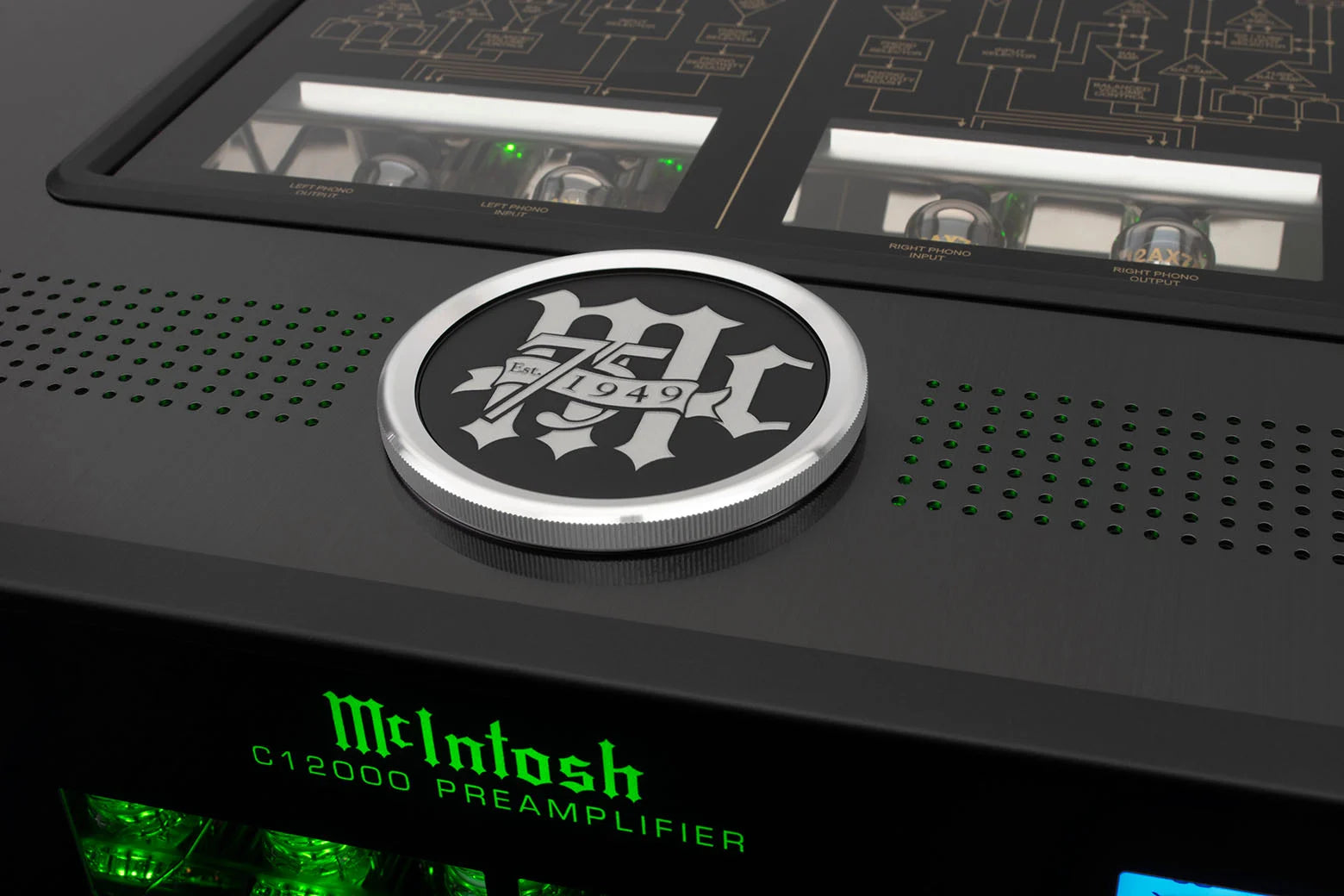 McIntosh C12000 Tube/Solid State Preamplifier - High-End Audio Preamplifier for Home Theater & Stereo Systems - Perfect for Audiophiles & Music Enthusiasts