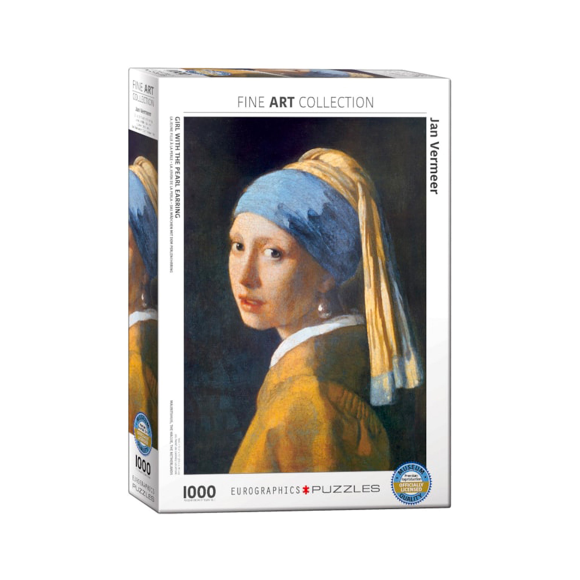 1000 Piece Jigsaw Puzzle - Girl with the Pearl Earring by Vermeer | Art Themed Puzzle for Adults & Teens | Perfect for Family Game Night & Stress Relief
