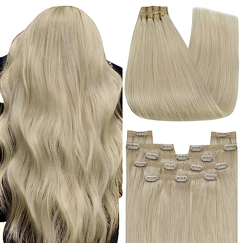 YoungSee Platinum Blonde Clip-in Hair Extensions 22
