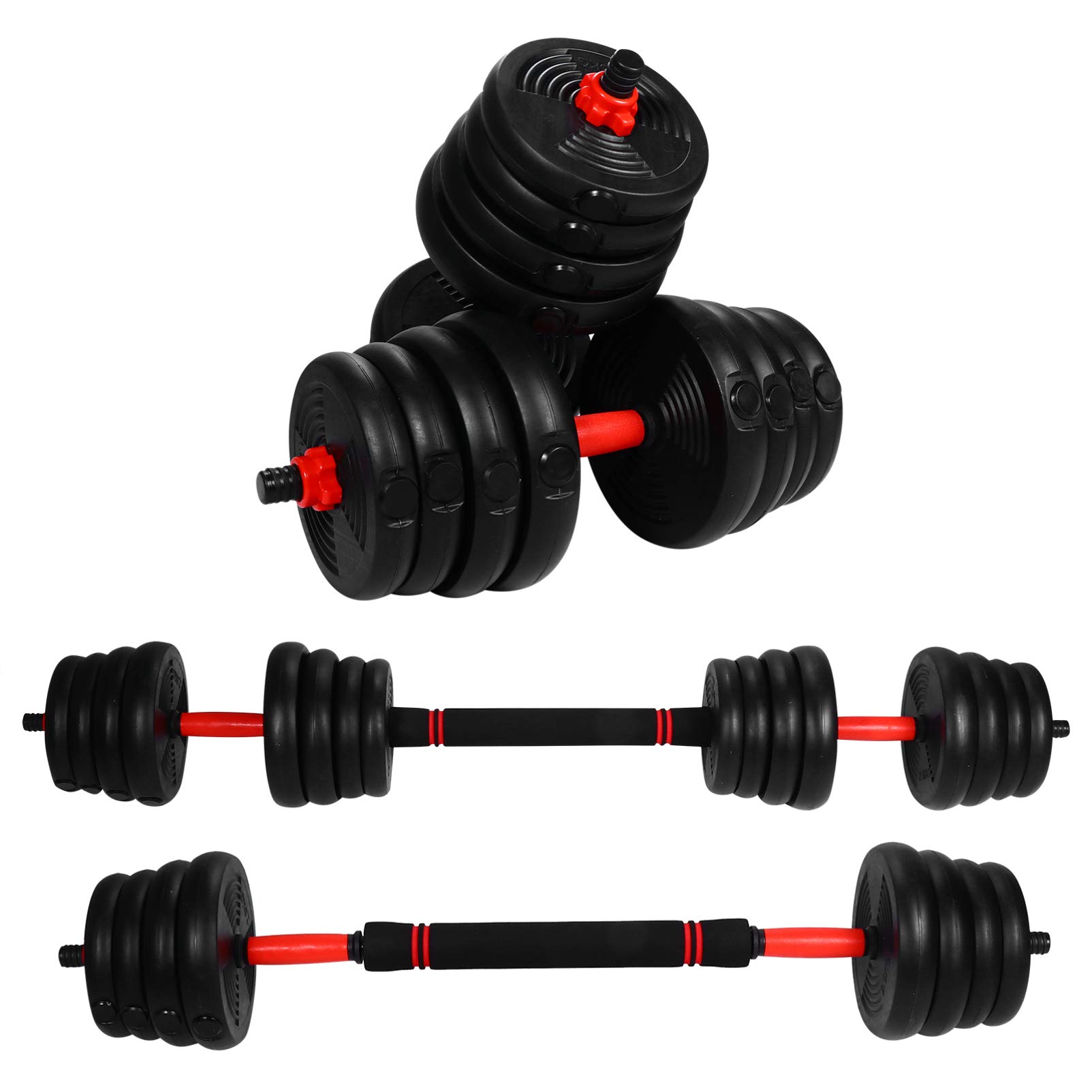BESPORTBLE Adjustable Dumbbell Set 30KG/66Lbs - Home Gym Weight Lifting Equipment for Strength Training & Fitness Workouts - Perfect for Home Exercise, CrossFit, and Muscle Building