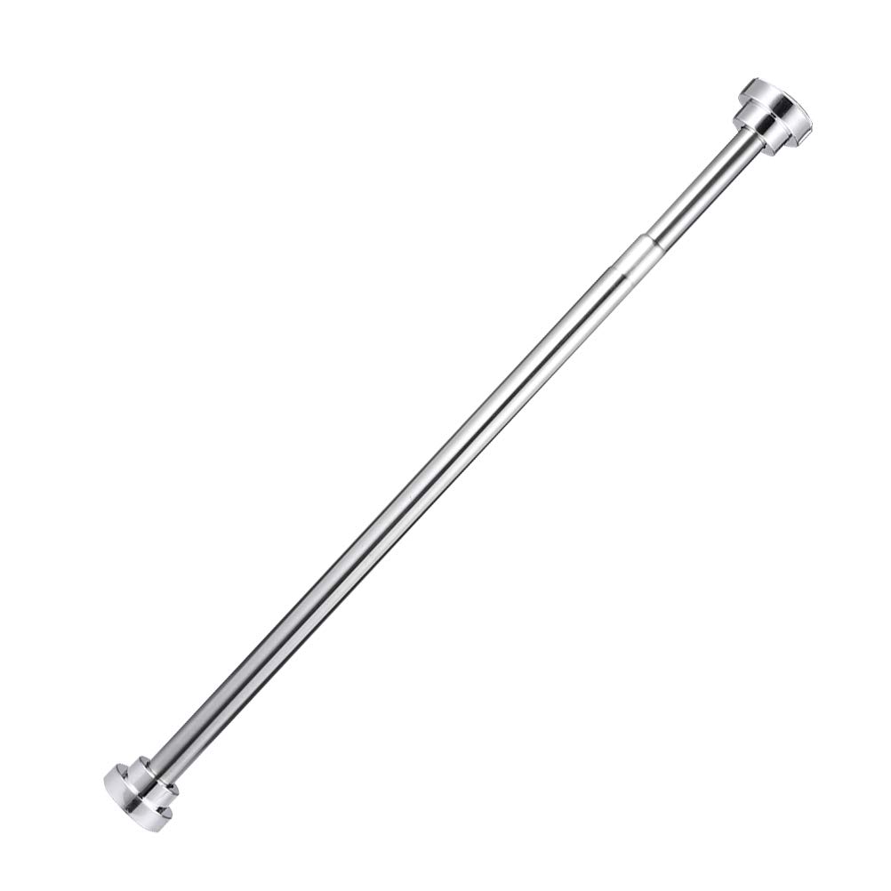 DOITOOL Extendable Stainless Steel Tension Rod - Adjustable Shower Curtain Rod & Clothes Drying Pole for Bathroom, Wardrobe, Closet (80CM) - Perfect for Space Saving Storage, Hanging Clothes, Towels & Organizing Small Spaces