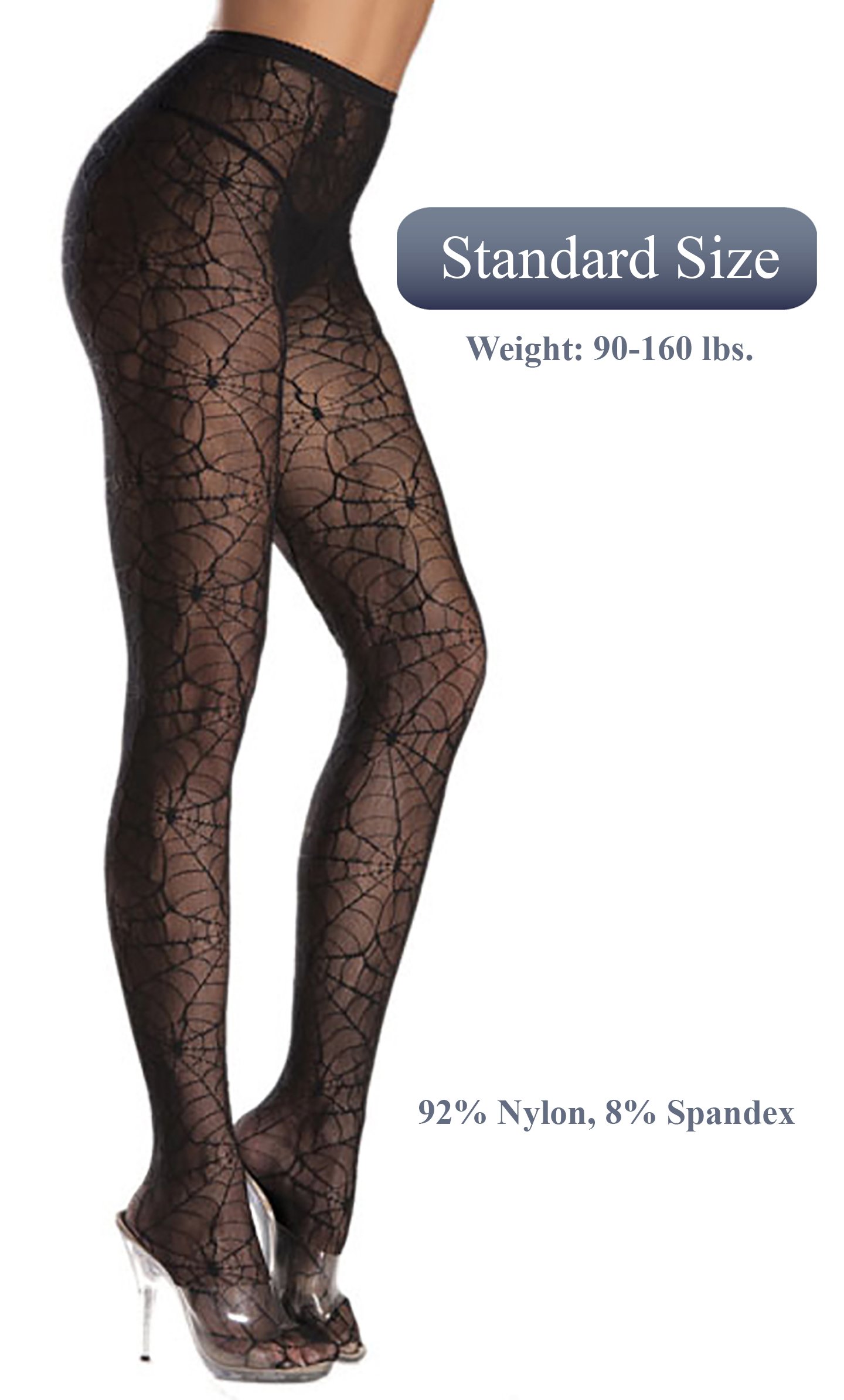 Gothic Spider Web Pantyhose Stockings - Women's Spiderweb Tights for Halloween, Cosplay & Witch Costume - Standard Size - Perfect for Gothic Fashion & Themed Parties