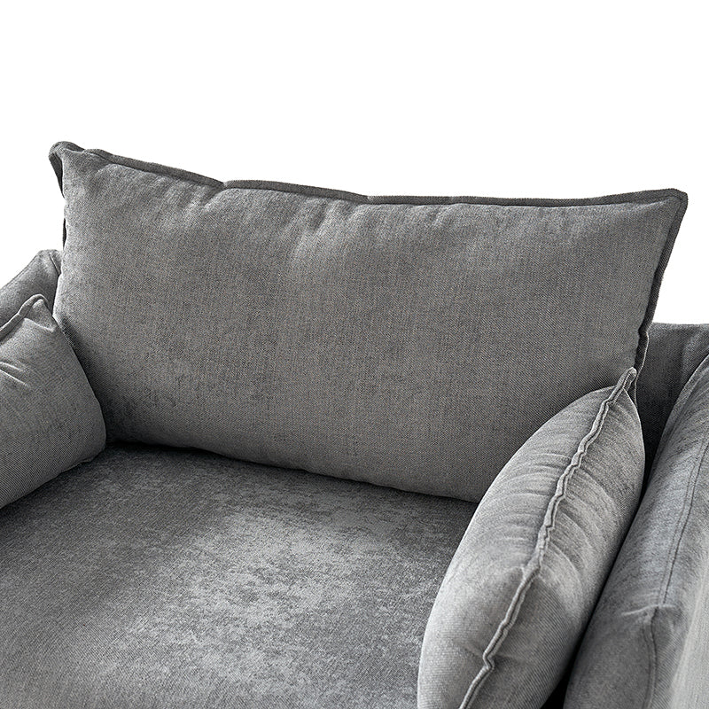Comfortable Miles Slipcovered Armchair with Large Ottoman - Perfect for Living Room, Bedroom, or Home Office Relaxation