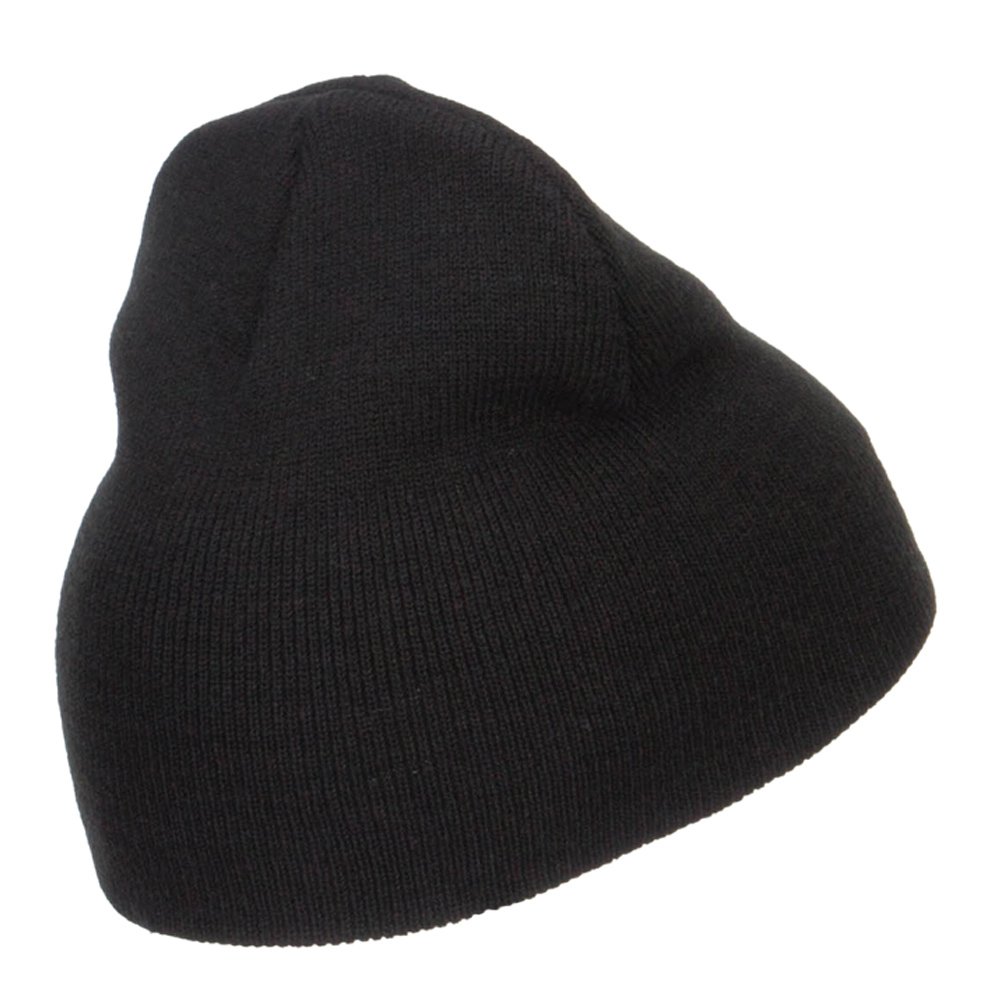 Brooklyn Embroidered Short Beanie - Winter Knit Hat for Men & Women - Warm Fleece Lined Skull Cap for Outdoor Activities, Sports & Casual Wear