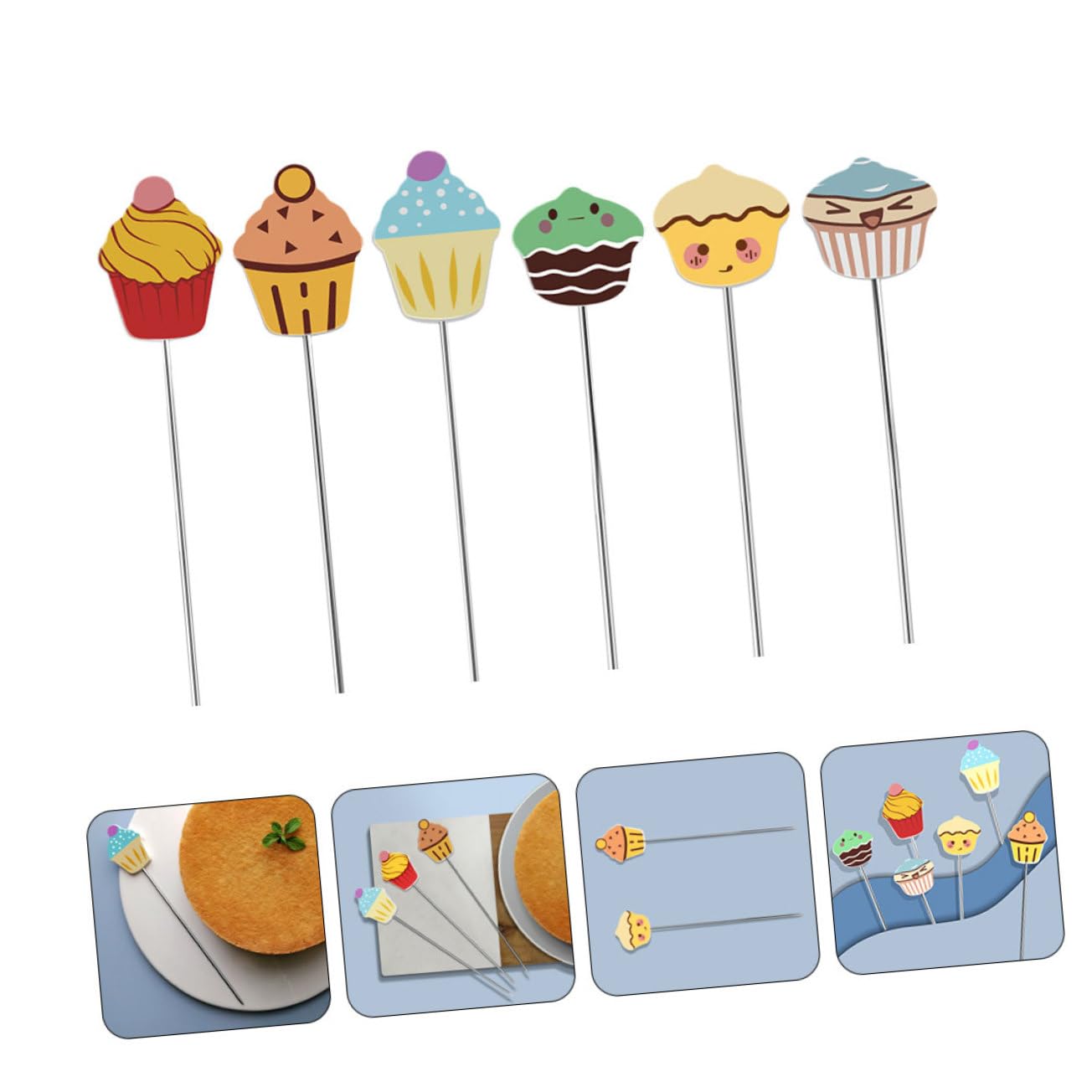 6-Piece Cake Test Pin Set - Metal Cake Tester Probe for Baking, Bread & Donuts - Essential Kitchen Baking Tools for Perfect Doneness (Ideal for Home Bakers & Professional Chefs)
