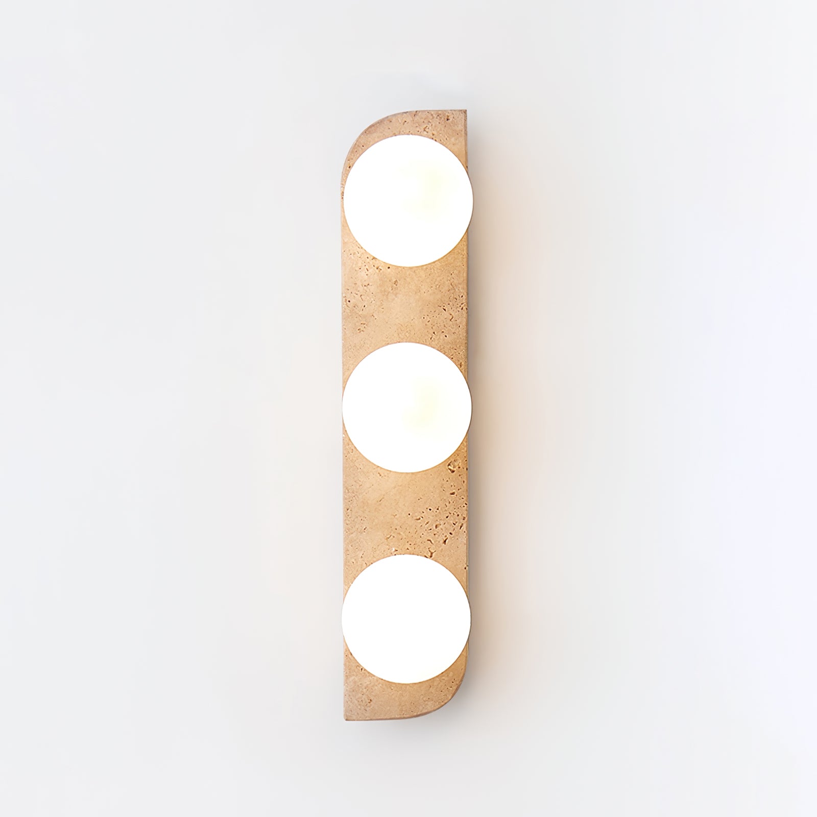 Elysian Travertine Plug-in Wall Sconce Light - Modern Plug in Wall Lamp for Bedroom, Living Room, Hallway & Dorm Decor