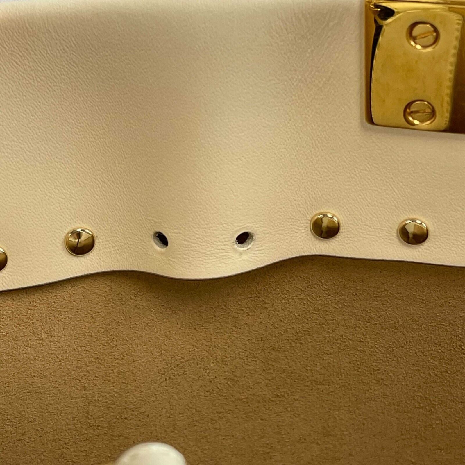 FENDI Plexiglass Handle Sunshine Medium Cream Shopper Tote Bag with Adjustable Shoulder Strap | Luxury Designer Handbag for Women | Perfect for Work, Travel & Everyday Use