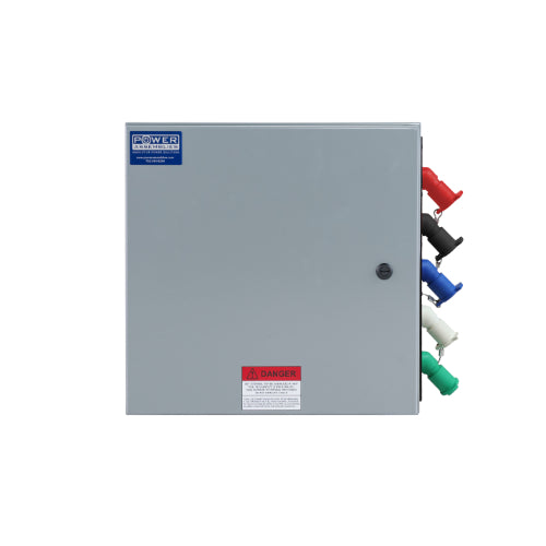 400A 347/600V Threaded Post Camlock Connection Box with Female Neutral - Heavy Duty Power Distribution for Construction Sites and Industrial Applications