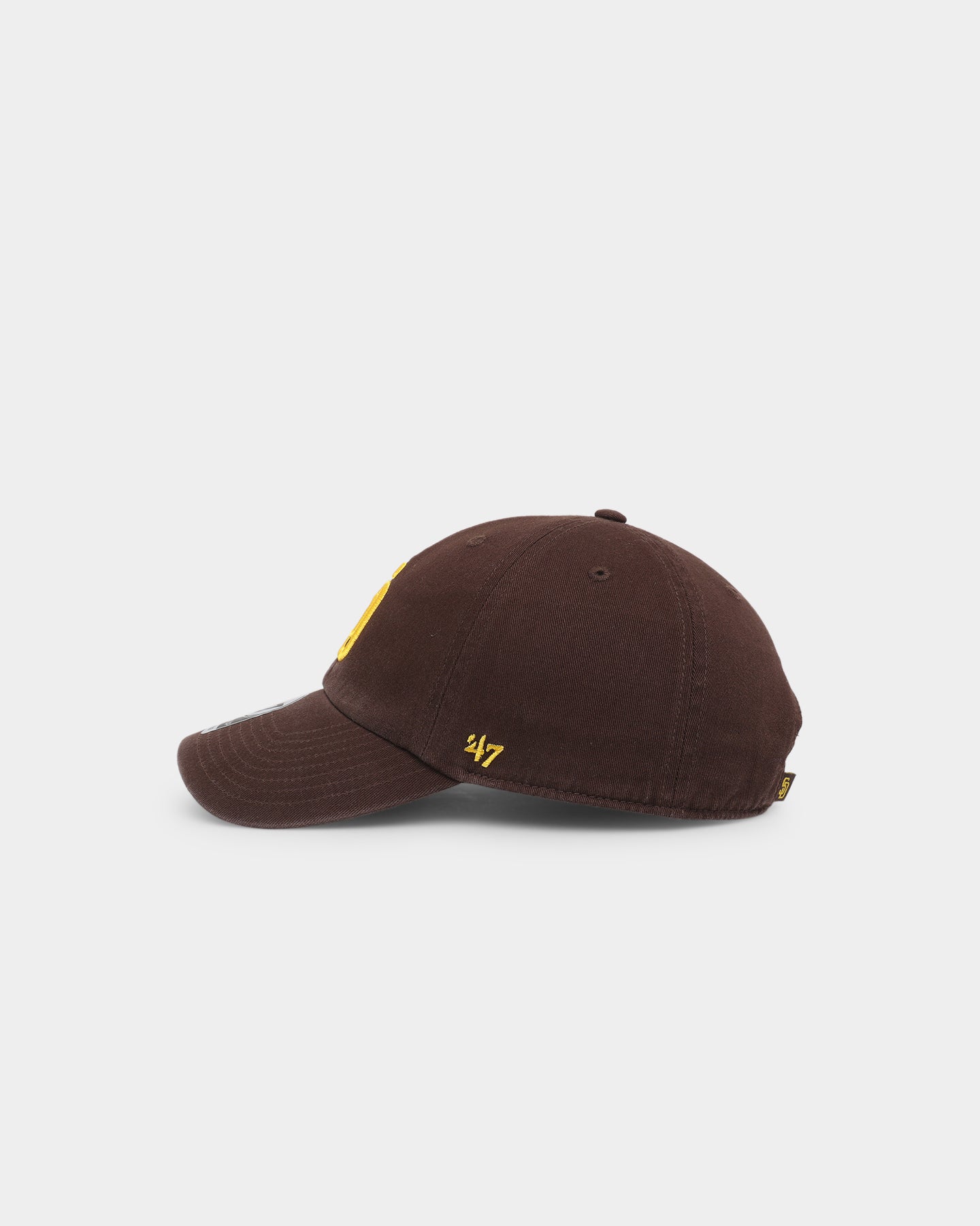 47 Brand San Diego Padres Clean Up Adjustable Strapback Hat - Brown Baseball Cap for Men & Women - Perfect for Games, Outdoor Activities & Casual Wear