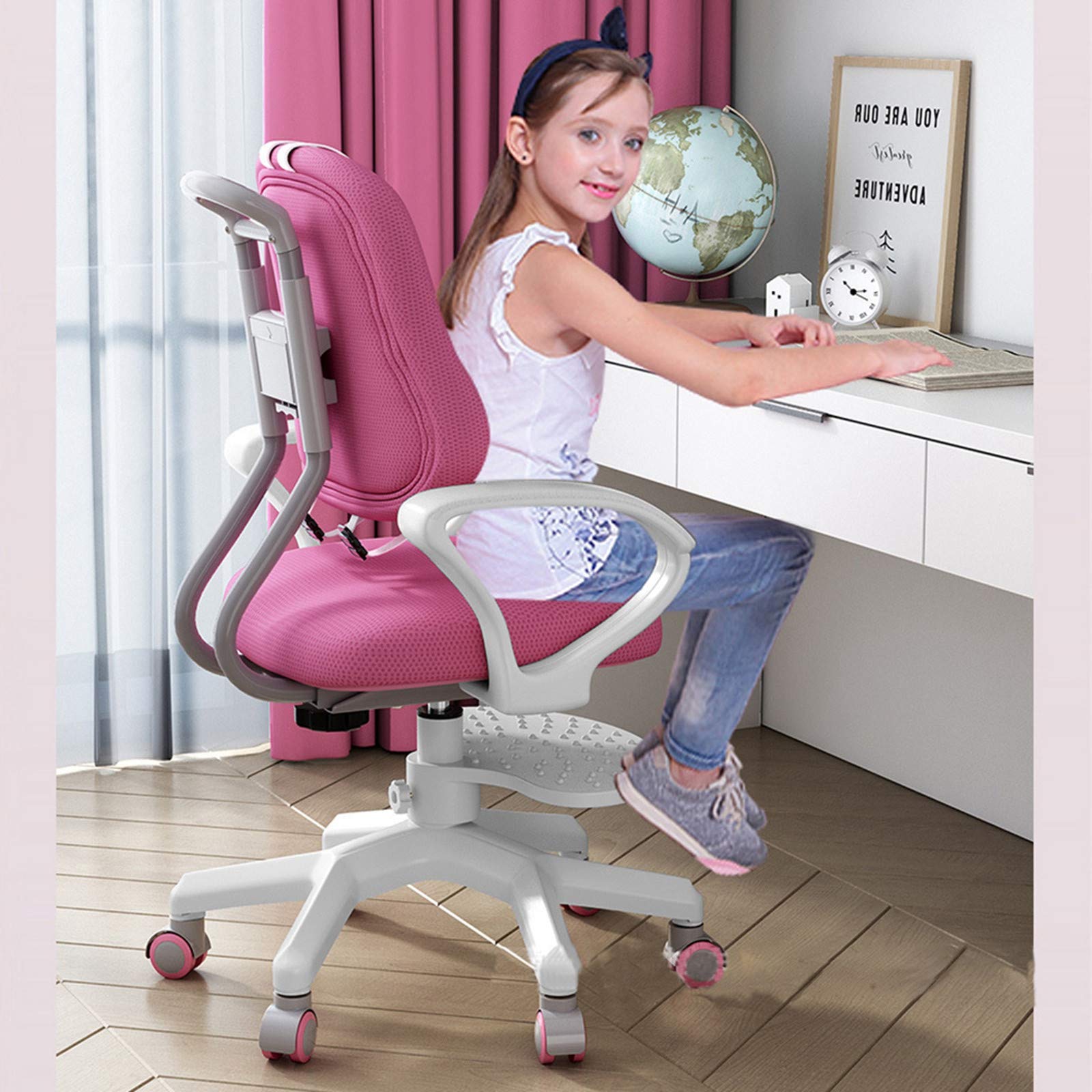 Ergonomic Kids Chair - Adjustable Children's Learning Chair with Posture Correction & 3D Decompression Design for Study Desk | Perfect for Homeschooling, Online Classes & Reading Nook