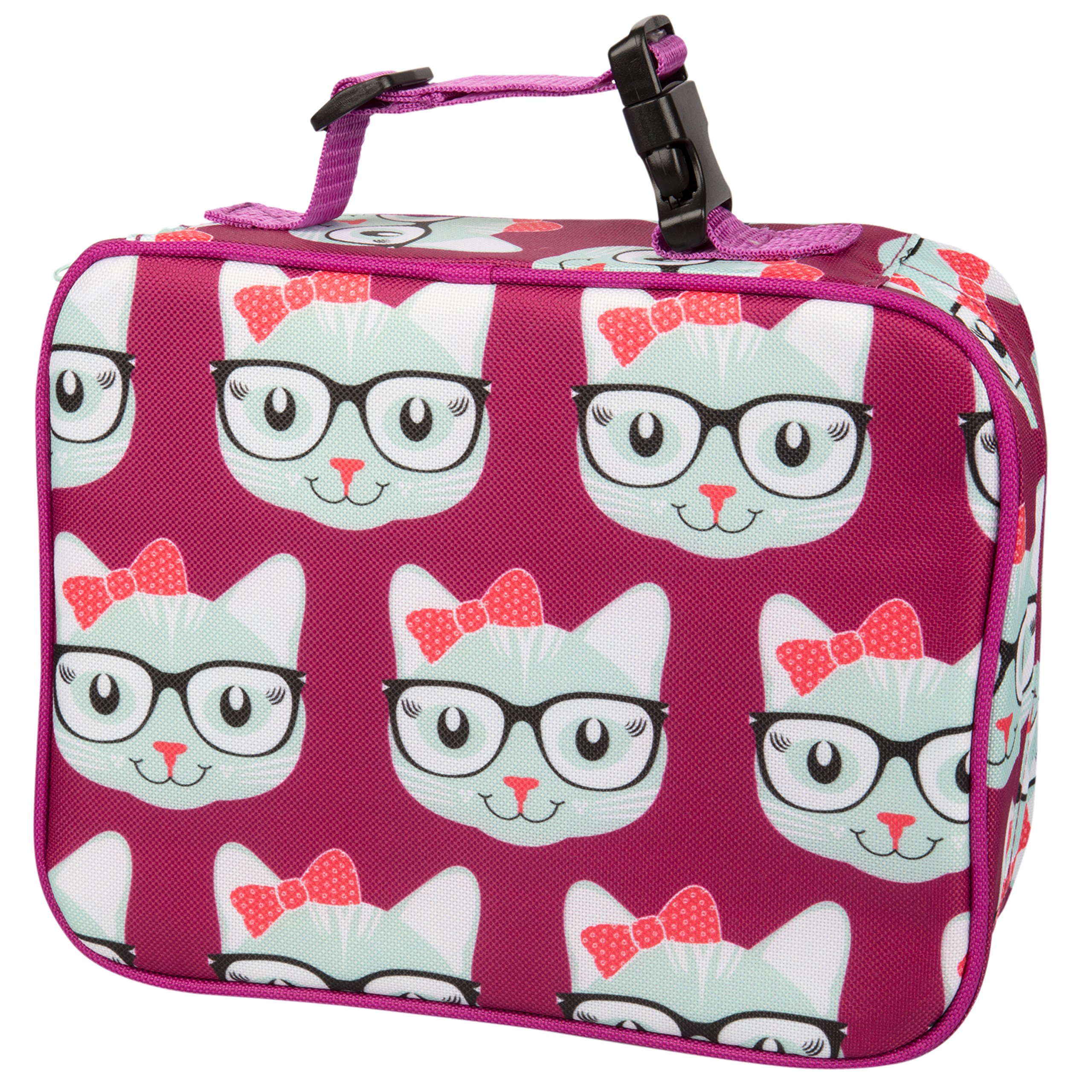 Bentology Insulated Lunch Box for Kids & Girls - Reusable Durable Lunch Tote Bag Fits Bento Boxes, Food Containers with Lids, Jars & Bottles - Keeps Food Hot or Cold Longer - Perfect for School, Work, Picnics & Travel
