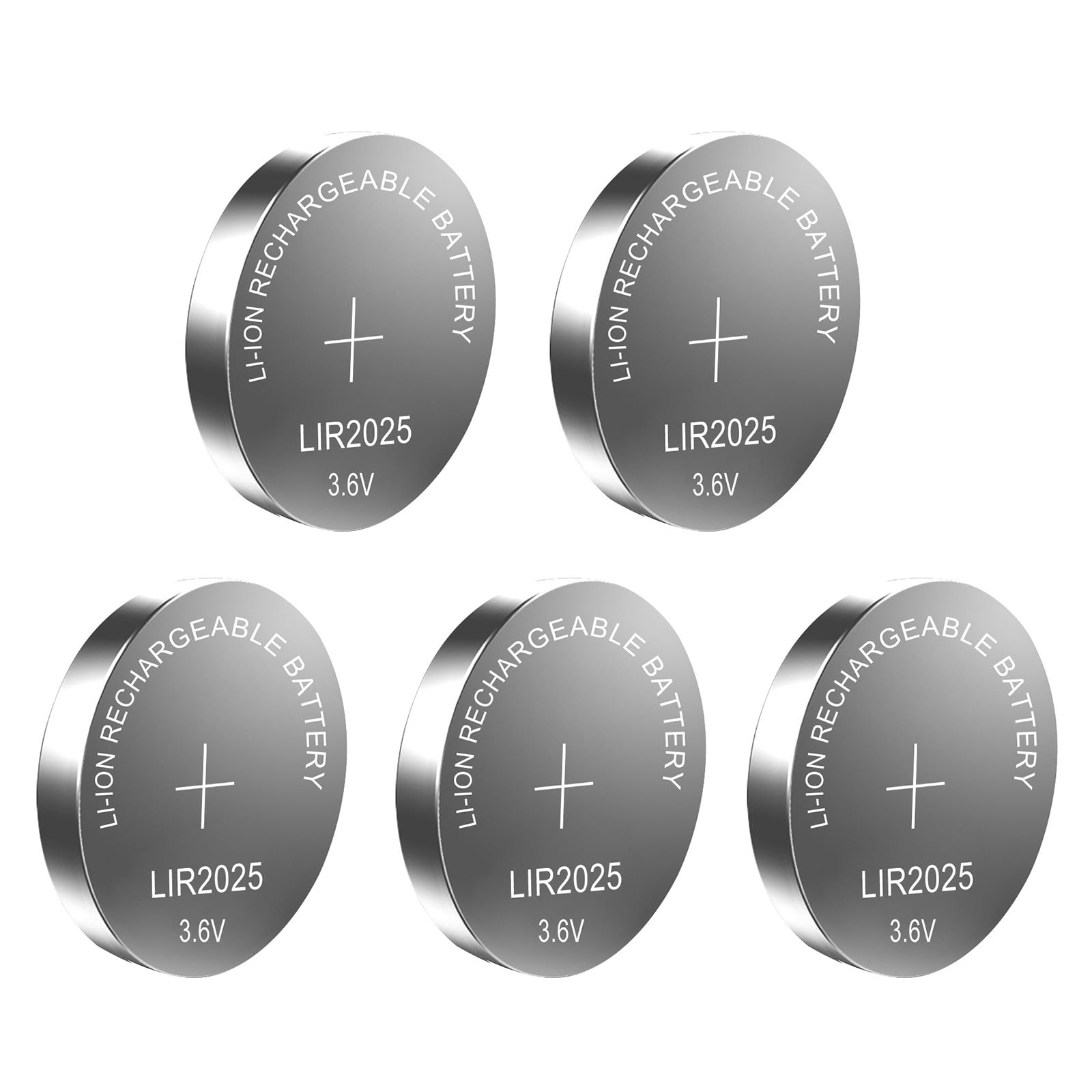 LIR2025 Rechargeable Lithium Button Cell Batteries - 3.6V 35mAh (5/10/15/20/25/30pcs) - Replacement for CR2025 - Perfect for Watches, Key Fobs, Calculators & Electronic Devices