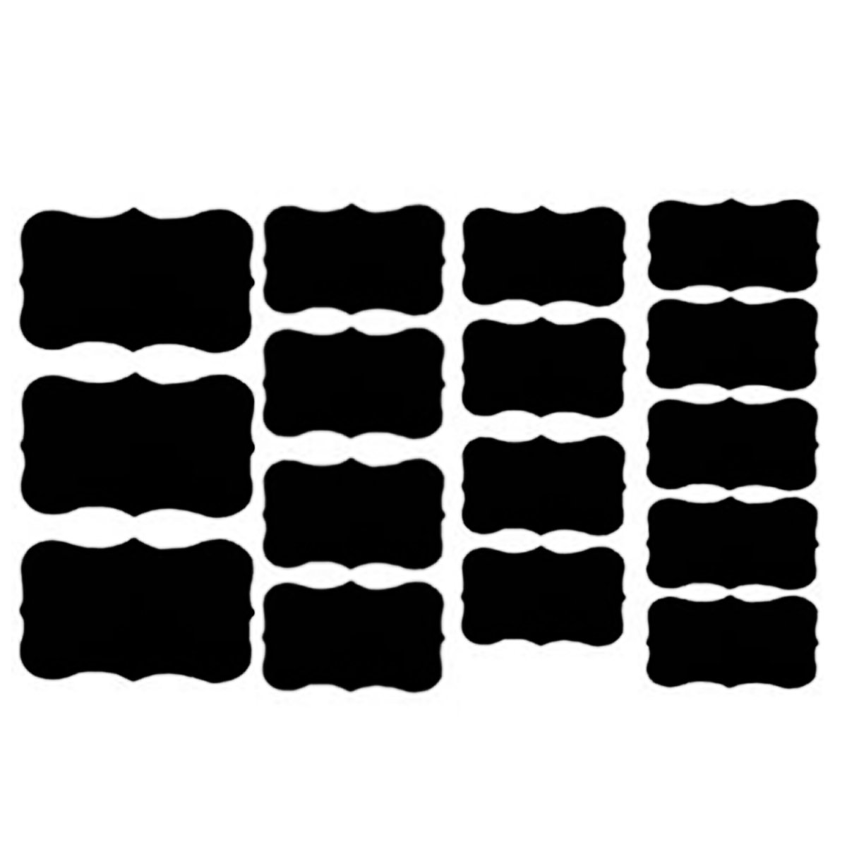 Chalkboard Labels Set of 64 - Various Sizes for Organizing & Weddings - Home & Office Use