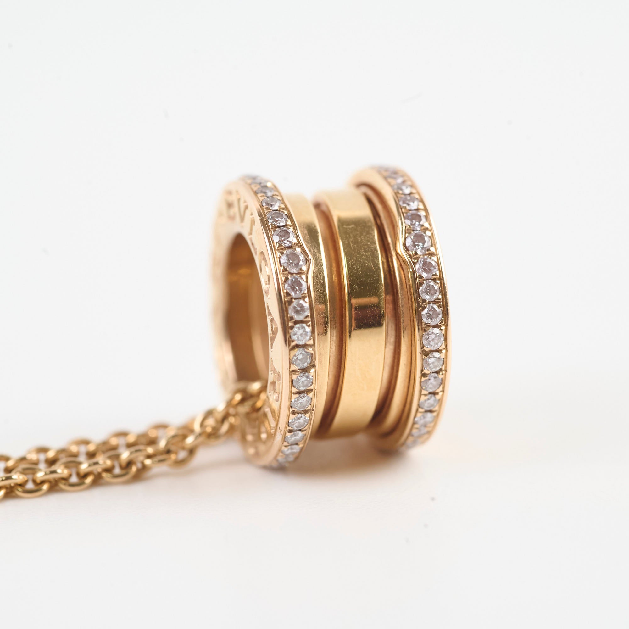Bvlgari B.zero1 Diamond Necklace in 18K Rose Gold - Elegant Jewelry for Women, Perfect for Weddings, Anniversaries & Special Occasions