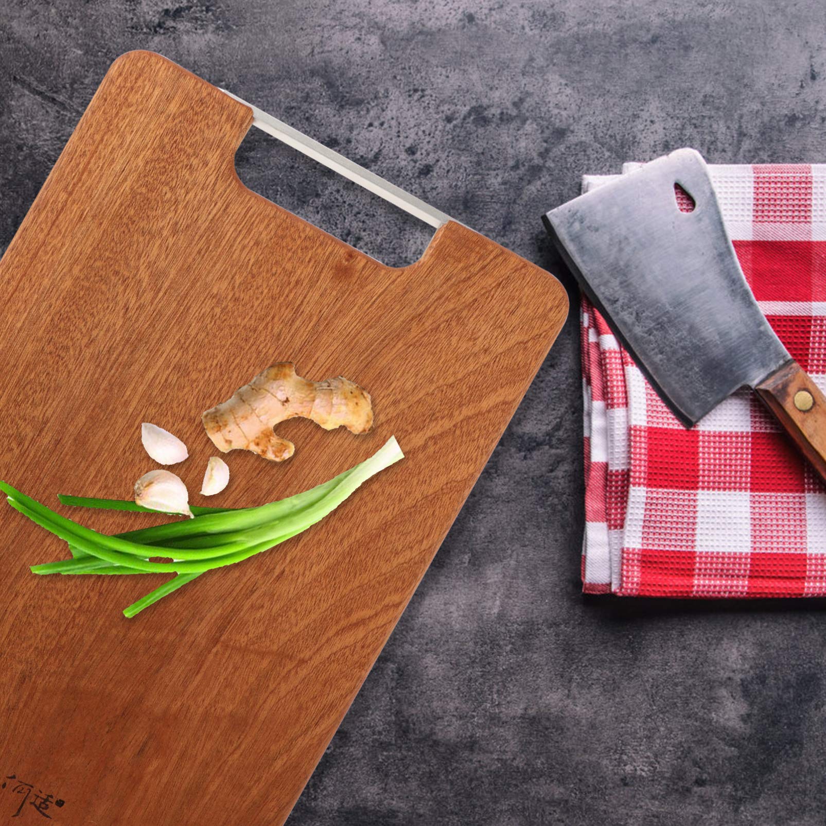 1pc Double-Sided Wooden Cutting Board - Reversible Chopping Board for Kitchen, Butcher Block, Bread & Vegetable Prep - Durable Kitchen Tool for Meat, Fruits & Meal Prep