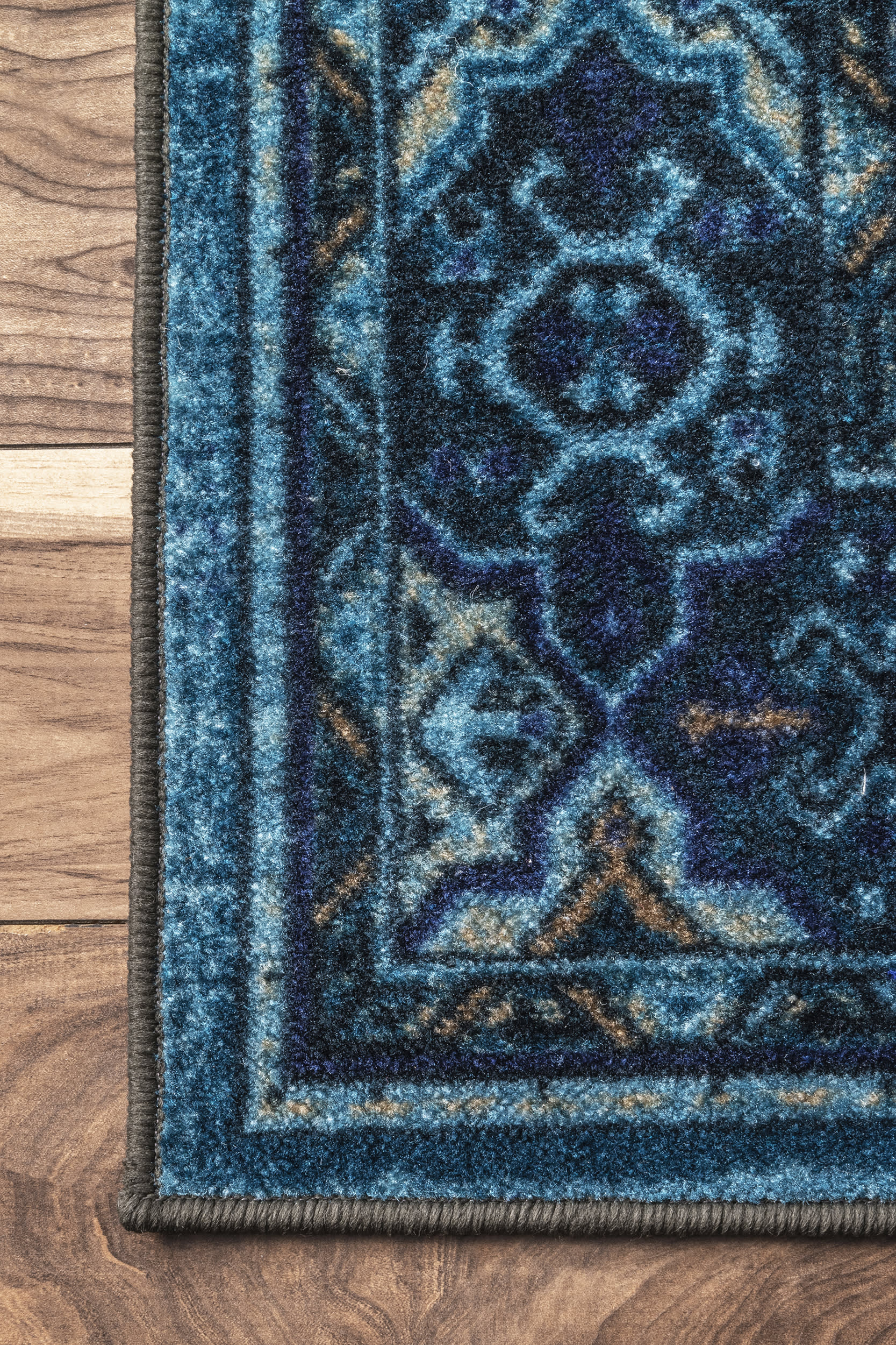 Handmade Blue Dyed Diamonds Area Rug - Soft & Durable for Living Room, Bedroom, or Office Decor