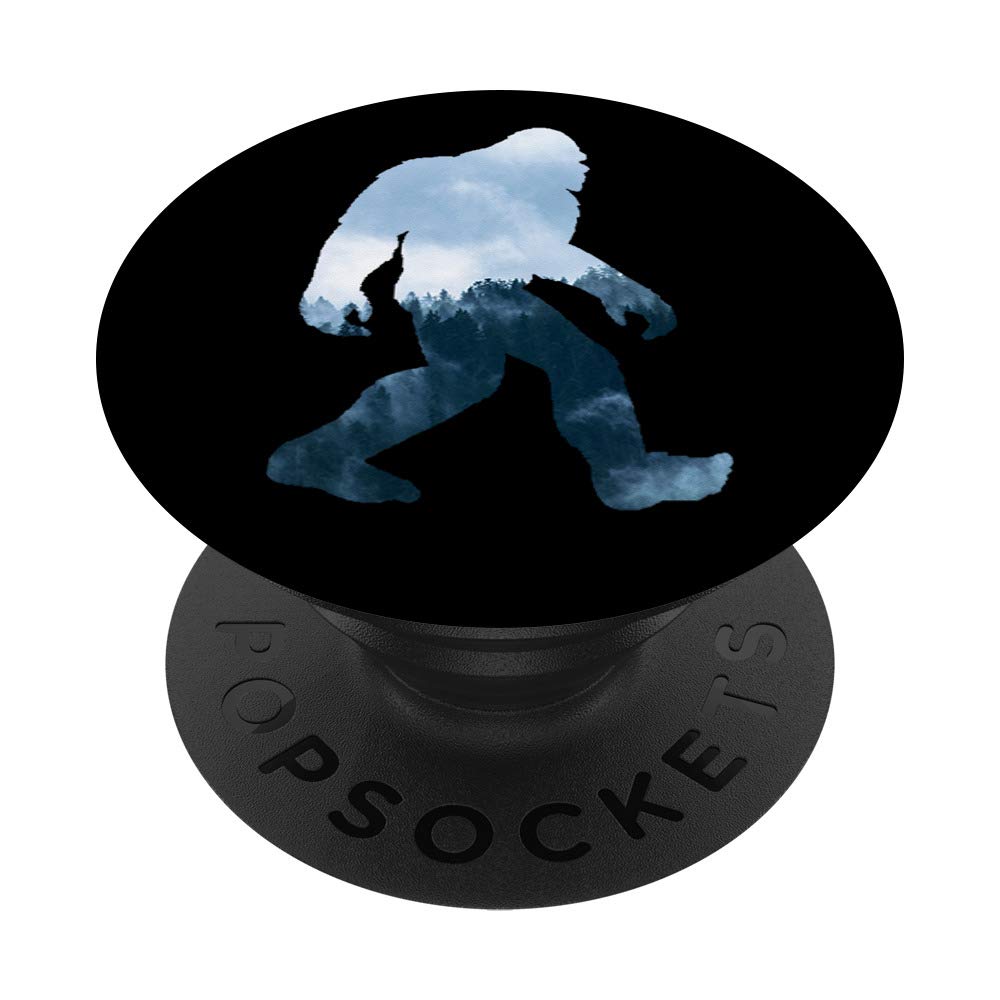 Bigfoot Sasquatch Yeti Forest Double Exposure PopSockets PopGrip - Swappable Phone & Tablet Grip for Outdoor Enthusiasts, Hiking & Camping Accessories