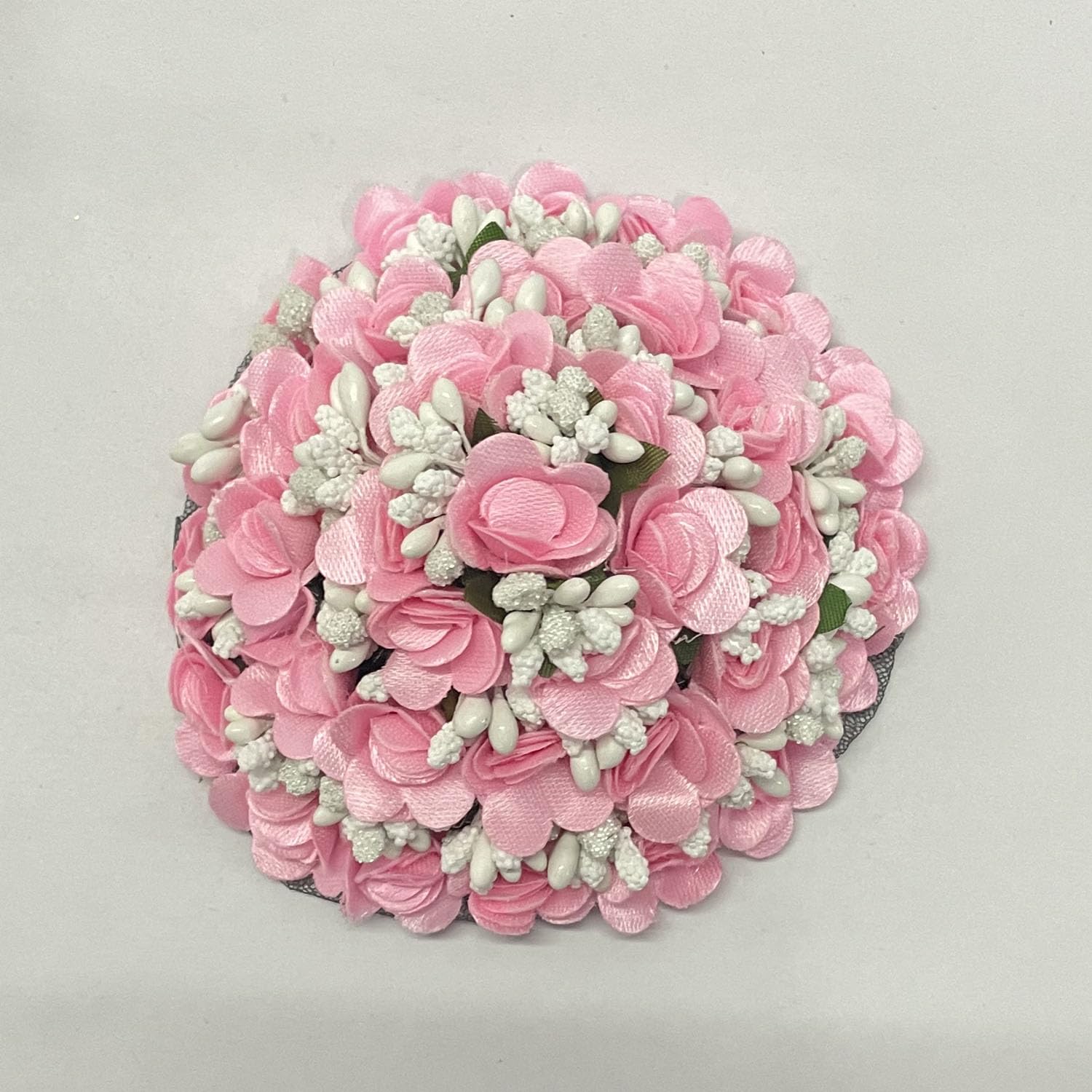 GuruEmbelish Bridal Bun Juda Gajra Maker - Pink Floral Hair Accessories for Women & Girls | Perfect for Weddings, Parties & Special Occasions