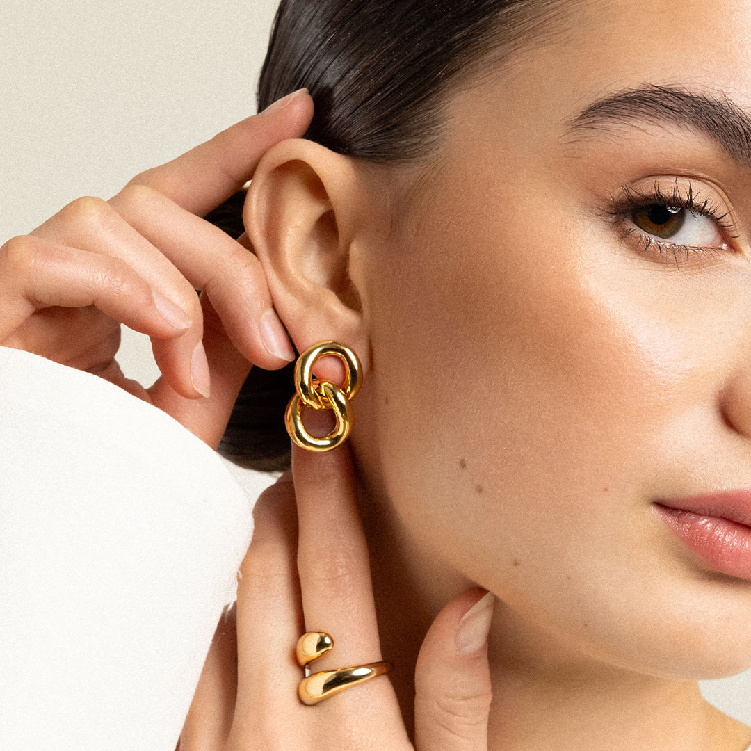 Elegant Reign Earrings for Women - Gold Plated Dangle Earrings for Party, Wedding & Everyday Wear