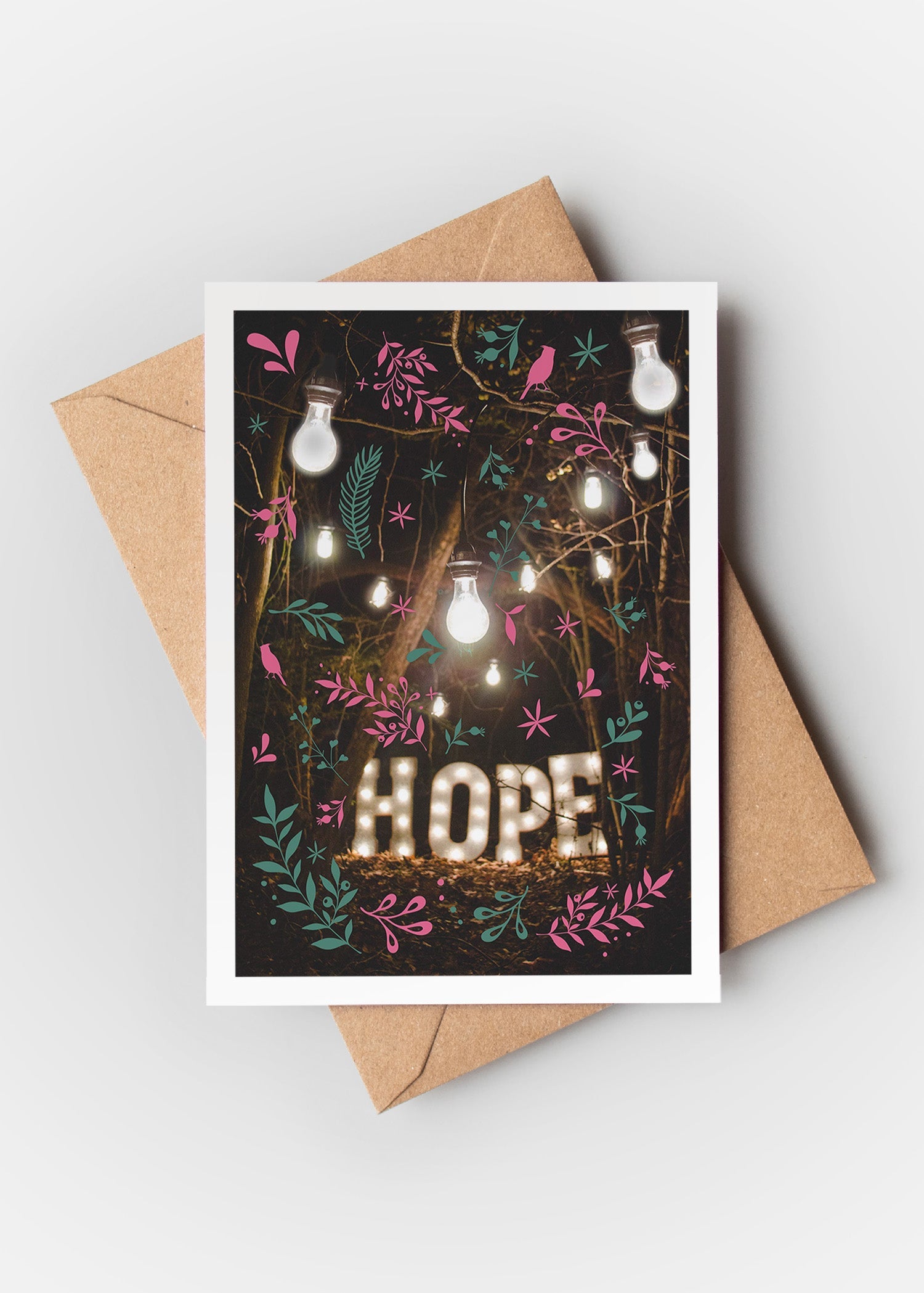 Hope Sign A6 Christmas Greetings Card - Elegant Holiday Cards for Family & Friends - Perfect for Christmas Wishes, Office Gifts & Festive Decorations