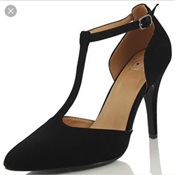 Stylish Black T-Strap High Heels for Women - Elegant Party & Evening Shoes for Weddings, Prom, and Special Occasions