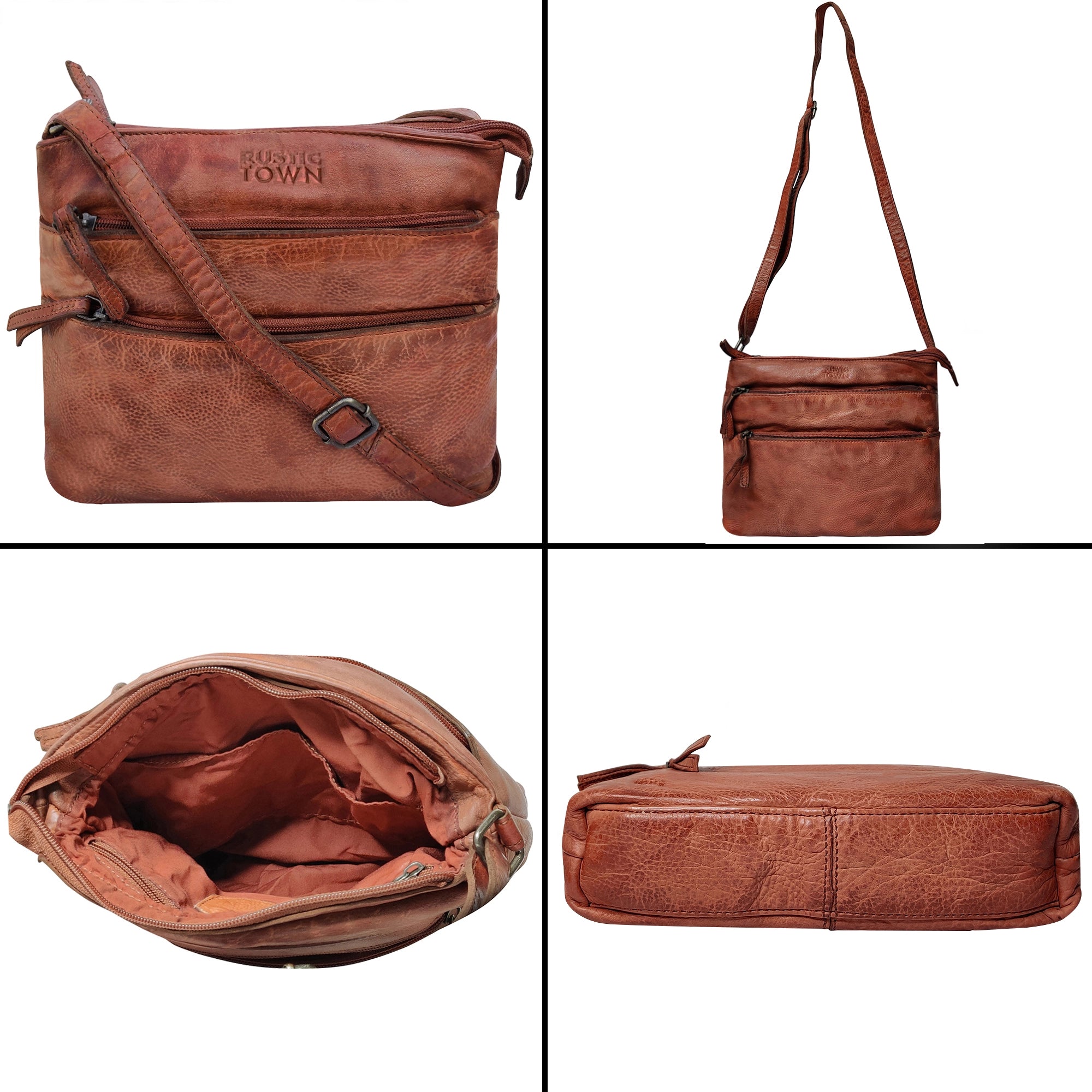 Stylish Brown Leather Crossbody Bag for Women - Fashionable & Durable Handbag for Everyday Use, Travel, and Work