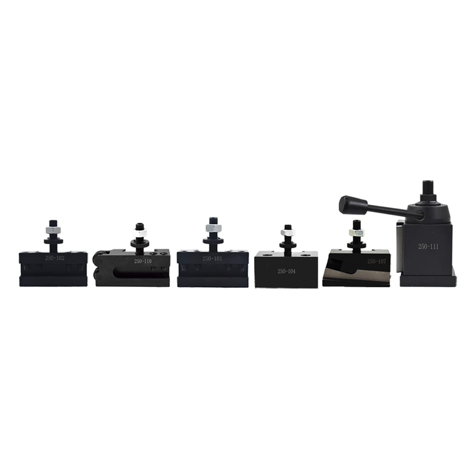 6Pcs AXA Quick Change Tool Post Set - Wedge Type 250-111 Tool Holder for 12