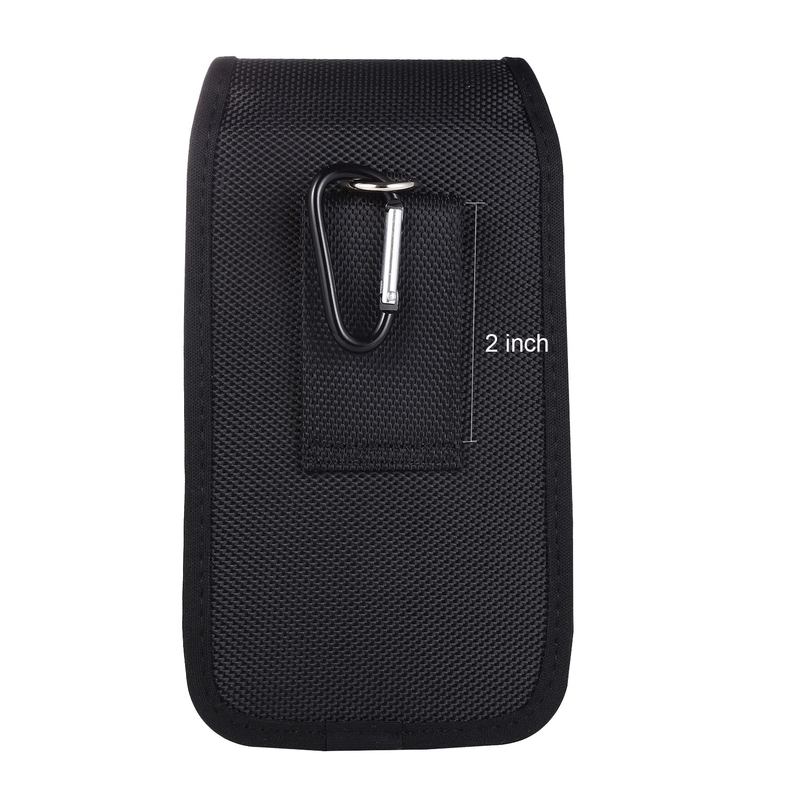 2 Pack Nylon Phone Holster with Belt Loop - Vertical Pouch Case Compatible with iPhone 11/12/13/14/15 Pro Max, Samsung Galaxy S10/S20/S21/S22/S23/S24/Plus/FE/A15/A53/A54, Google Pixel 6/6a/7/7a/8/8a/9 Pro XL - Perfect for Outdoor, Work & Travel Accessories
