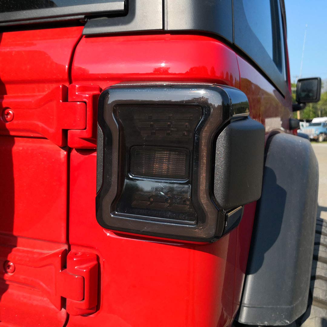 Smoked LED Tail Lights for Jeep Wrangler JL & JLU (2018-2020+) - Waterproof, Plug & Play - Perfect for Off-Roading, Night Driving & Custom Jeep Builds