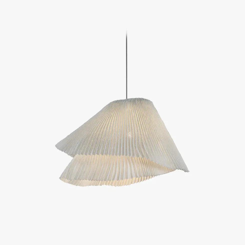 Modern White Double Layer Cone Pendant Light - Elegant Ceiling Lighting for Living Room, Bedroom, or Dining Area