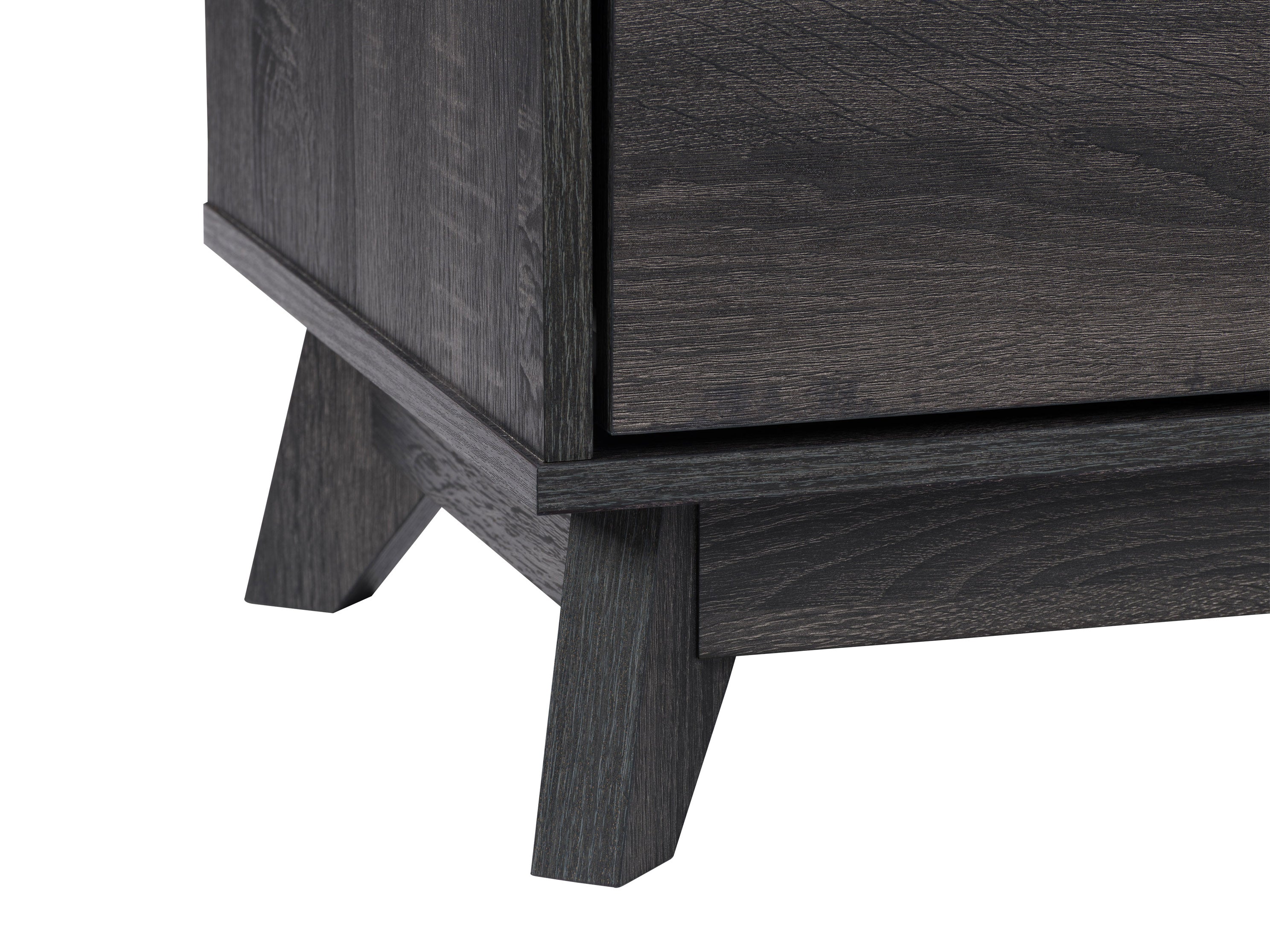 Modern TV Stand for 55 Inch Flat Screen TVs - Sturdy Wooden Entertainment Center with Storage Shelves for Living Room, Bedroom & Home Theater Setup