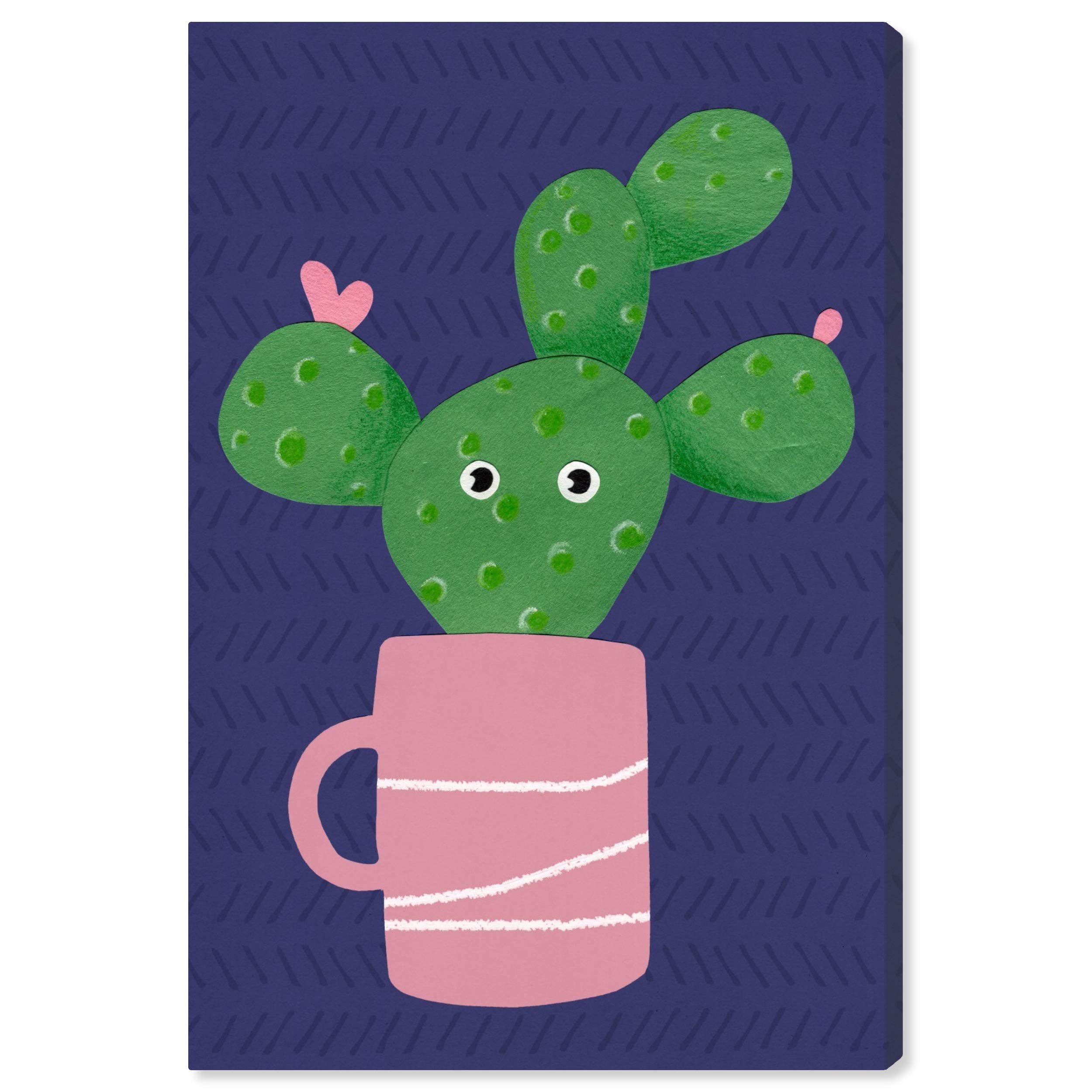 Oliver Gal Artist Co. Botanical Wall Art Canvas Print - 'My Name is Flor' Kids Room Decor, 20x30 Inch Green & Pink Floral Painting for Children's Bedroom, Nursery, Playroom & Classroom Wall Decor