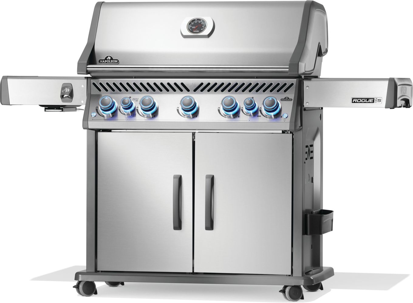 Napoleon Rogue PRO S 625 RSIB Gas Grill - Premium Stainless Steel Outdoor BBQ Grill with Infrared Burner - Perfect for Backyard, Patio, and Tailgating Parties