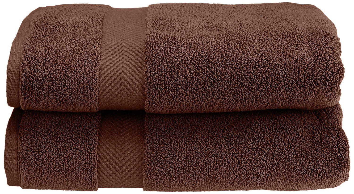 Premium 100% Cotton Bath Towels Set of 2 - Ultra Soft, Absorbent & Fluffy Oversized Towels for Spa, Gym & Luxury Bathroom - Espresso Brown