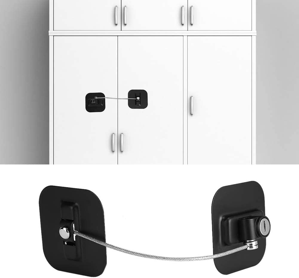 Olpad Fridge Door Lock - 1PC Refrigerator & Freezer Child Safety Lock with Keys & Strong Adhesive | Secure Mini Fridge, Cabinet & Appliance Doors | Perfect for Childproofing Homes, Dorms & Offices