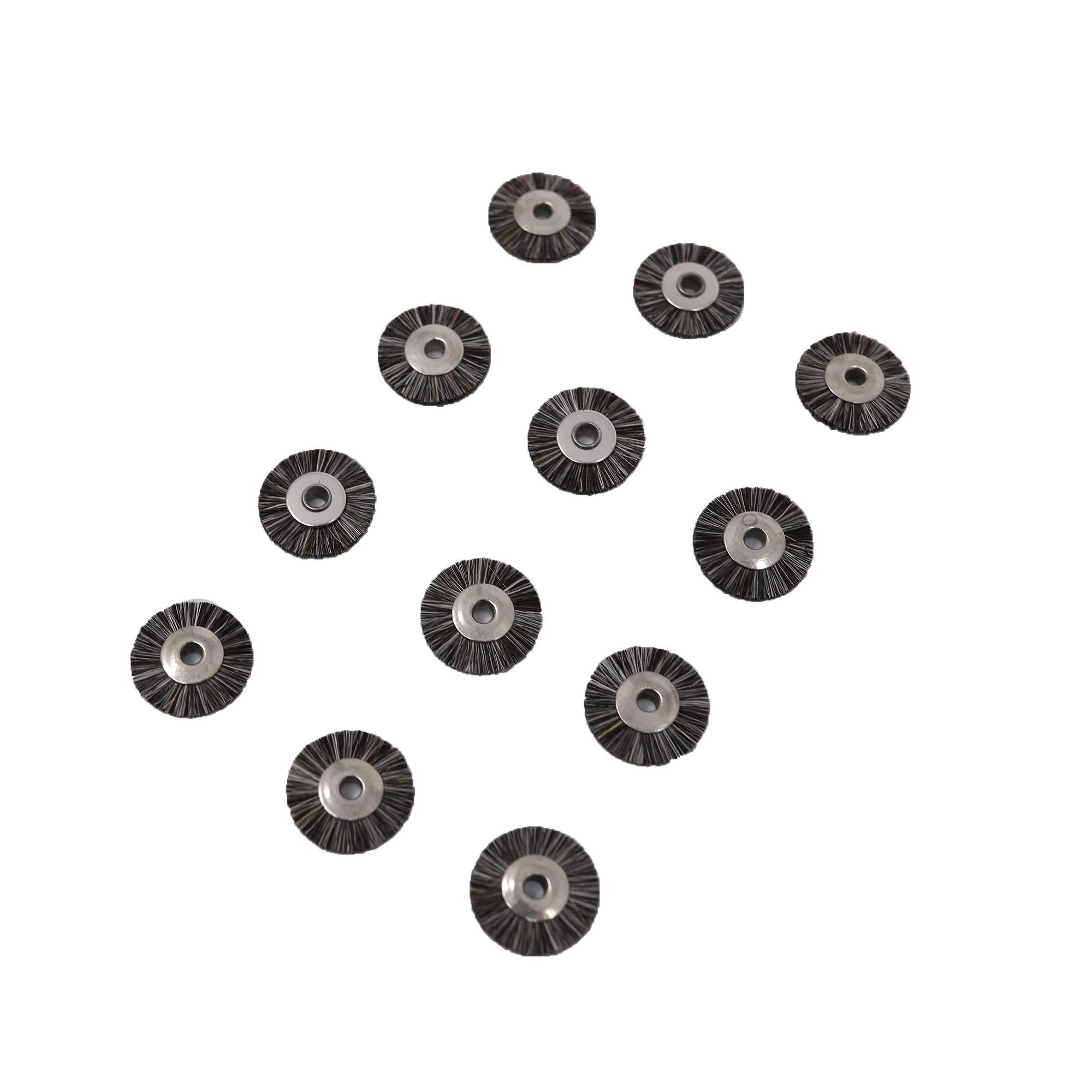 EuroTech Soft Unmounted Bristle Brushes 1 Inch Gray - Pack of 12 - Perfect for Cleaning, Detailing, and DIY Projects