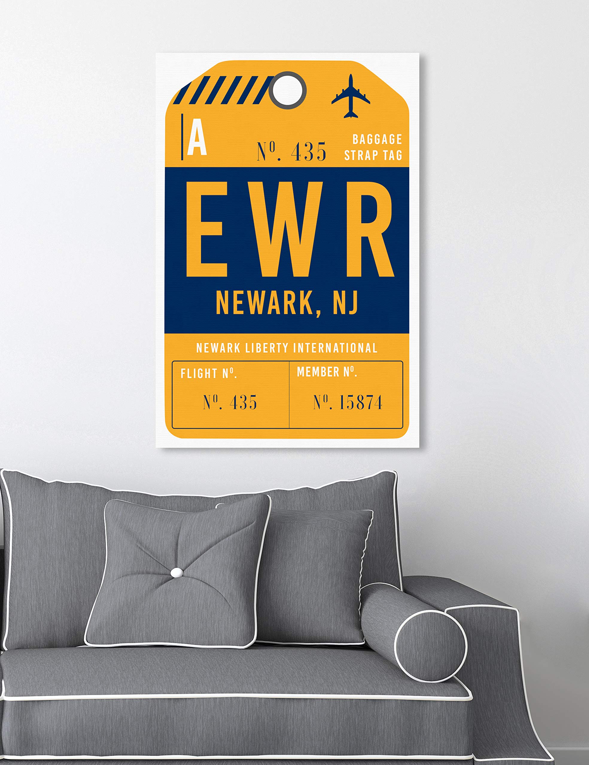 Newark Skyline Wall Art Canvas Print - Modern Cityscape Decor for Home & Office - Perfect for Living Room, Bedroom or Gift
