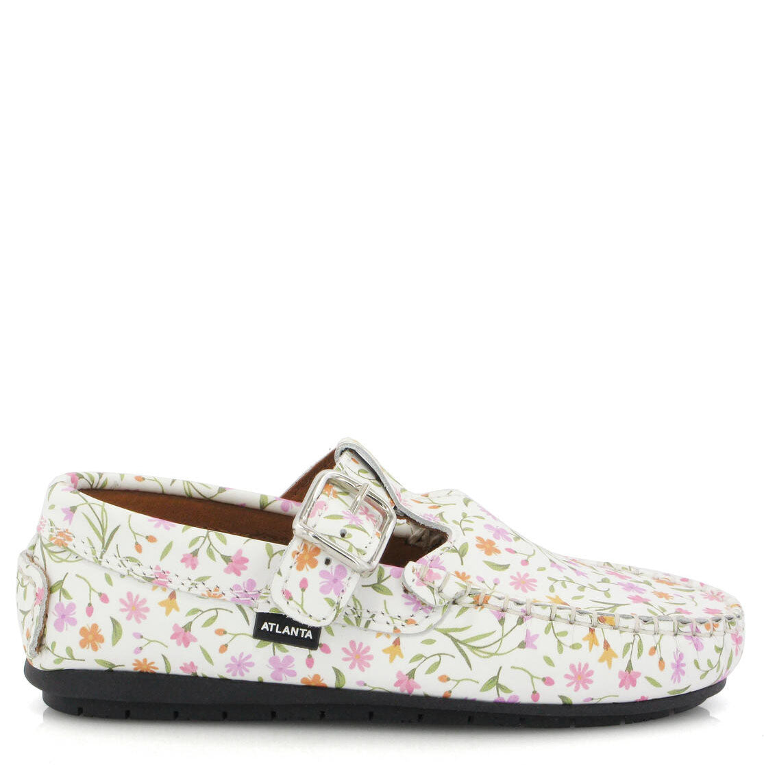 Women's Atlanta Floral T-Strap Moccasin Loafers - Comfortable & Stylish Slip-On Shoes for Casual Outfits, Work, and Travel