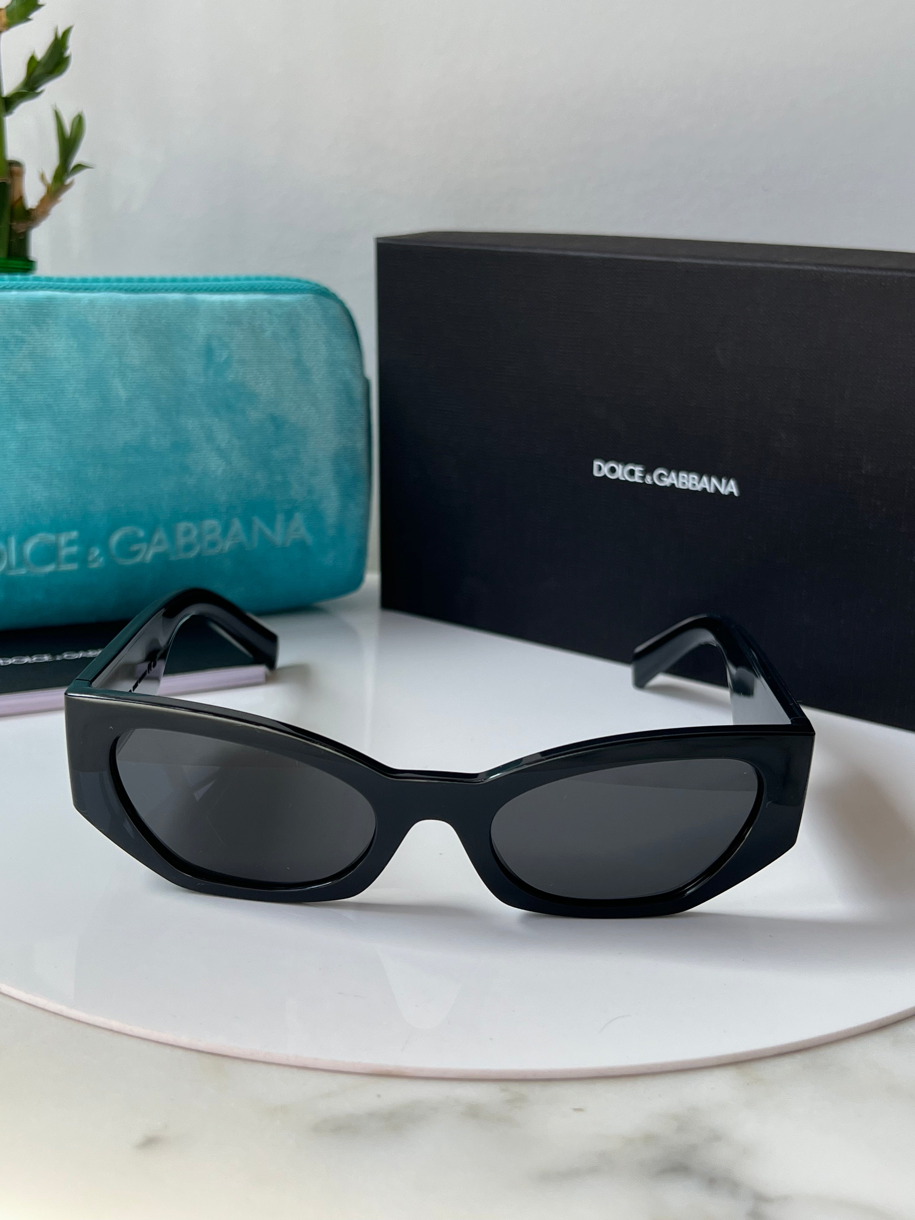 Dolce & Gabbana DG6186 Cat Eye Sunglasses for Women - Black Designer Shades with UV Protection - Perfect for Beach, Driving & Fashion Outfits