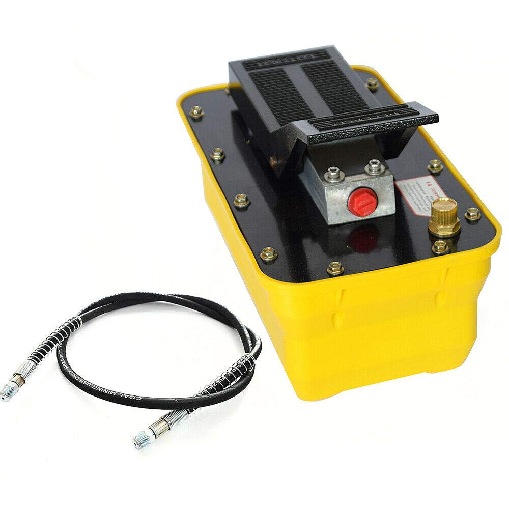 **Eapmic 10000PSI Air Hydraulic Pump with 2.3L Reservoir - Single Acting Foot Actuated Hydraulic Pump with Air Hose for Heavy Machinery, Auto Repair & Industrial Use**    *(Perfect for Hydraulic Presses, Lifting Equipment, and Vehicle Maintenance in Workshops & Garages)*