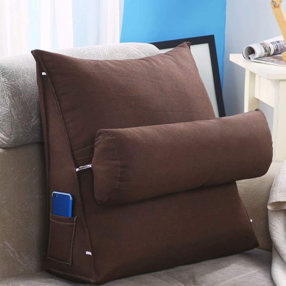 **Z ONE Adjustable Wedge Backrest Pillow - Lumbar Support Cushion for Sofa, Bed, Bay Window - Removable Washable Cover with Zipper - Perfect for Reading, Relaxing & Back Pain Relief**