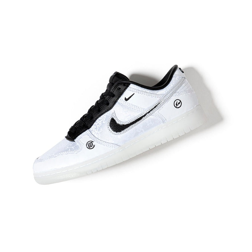 Nike x Fragment x Clot Dunk Low Silk White Sneakers (FN0315-110) - Men's Basketball Shoes for Streetwear & Casual Outfits