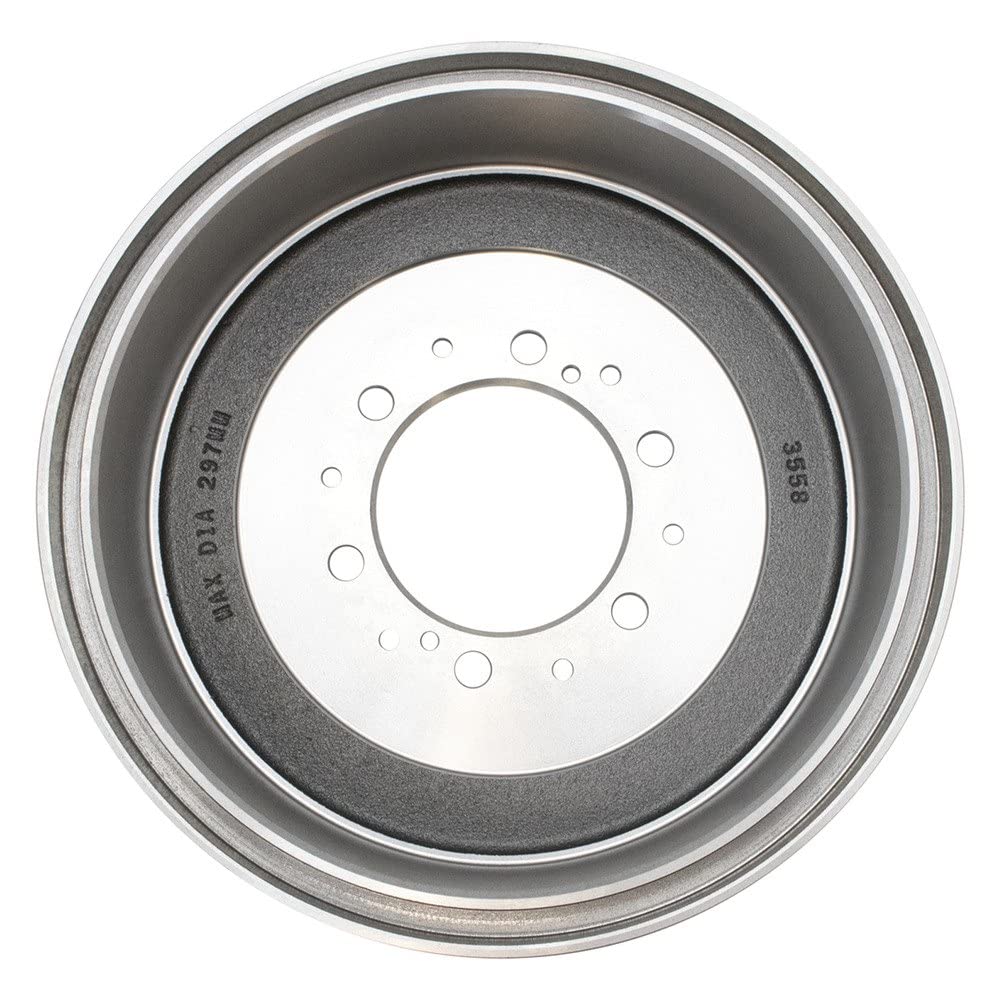 TRQ Rear Brake Drum Pair Set Compatible with 1986-2002 Toyota 4Runner, 1986-1995 Toyota Pickup, 1993-1998 Toyota T100, 1995-2004 Tacoma, 2000-2002 Tundra - Durable Replacement for Smooth Braking Performance in Off-Road & Daily Driving